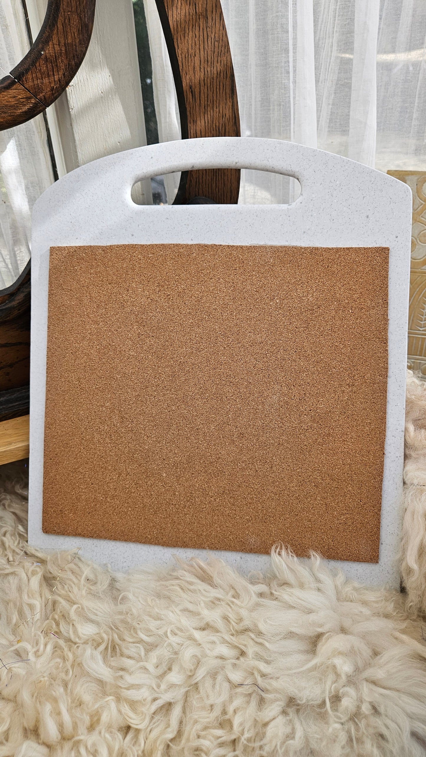 BLENDING BOARD - handcrafted Corian 72 TPI 12x12 blending board for blending fibers into batts and rolags - X-Large | 12WHT