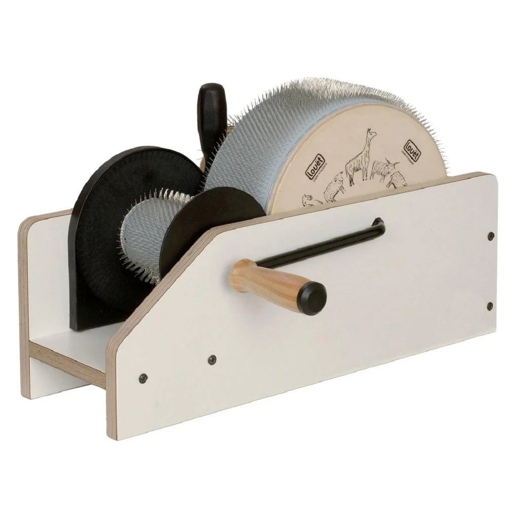 Louet Junior Drum Carder - 46 TPI / 4 Inch Cloth - Neauveau Recommended Drum Carder