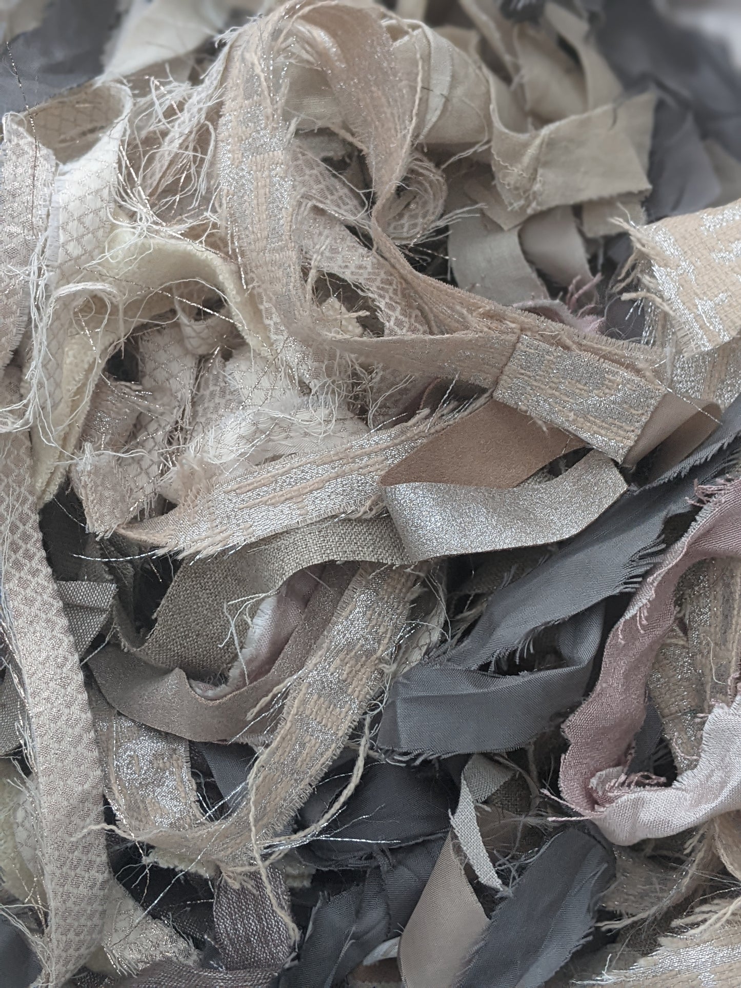 PASTELS - Recycled Cut Fabric Ribbons - 6 oz