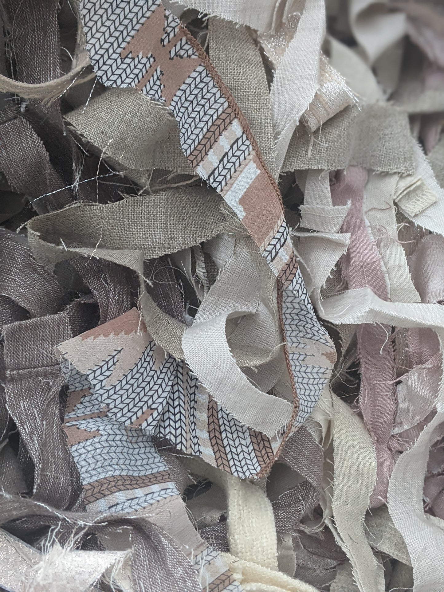 PASTELS - Recycled Cut Fabric Ribbons - 6 oz