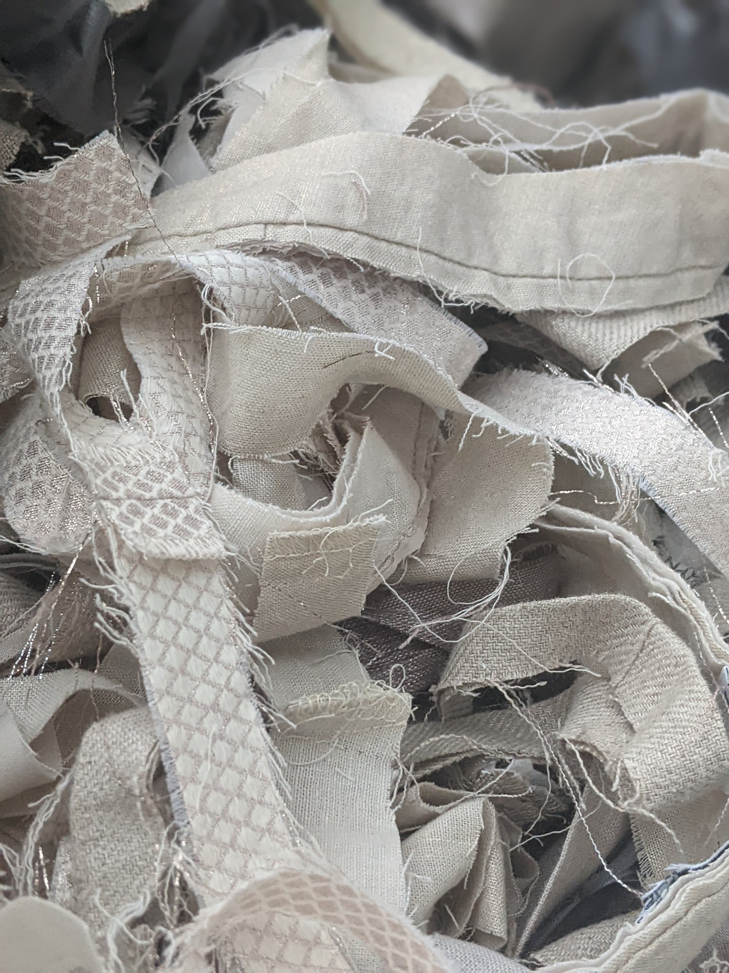 PASTELS - Recycled Cut Fabric Ribbons - 6 oz