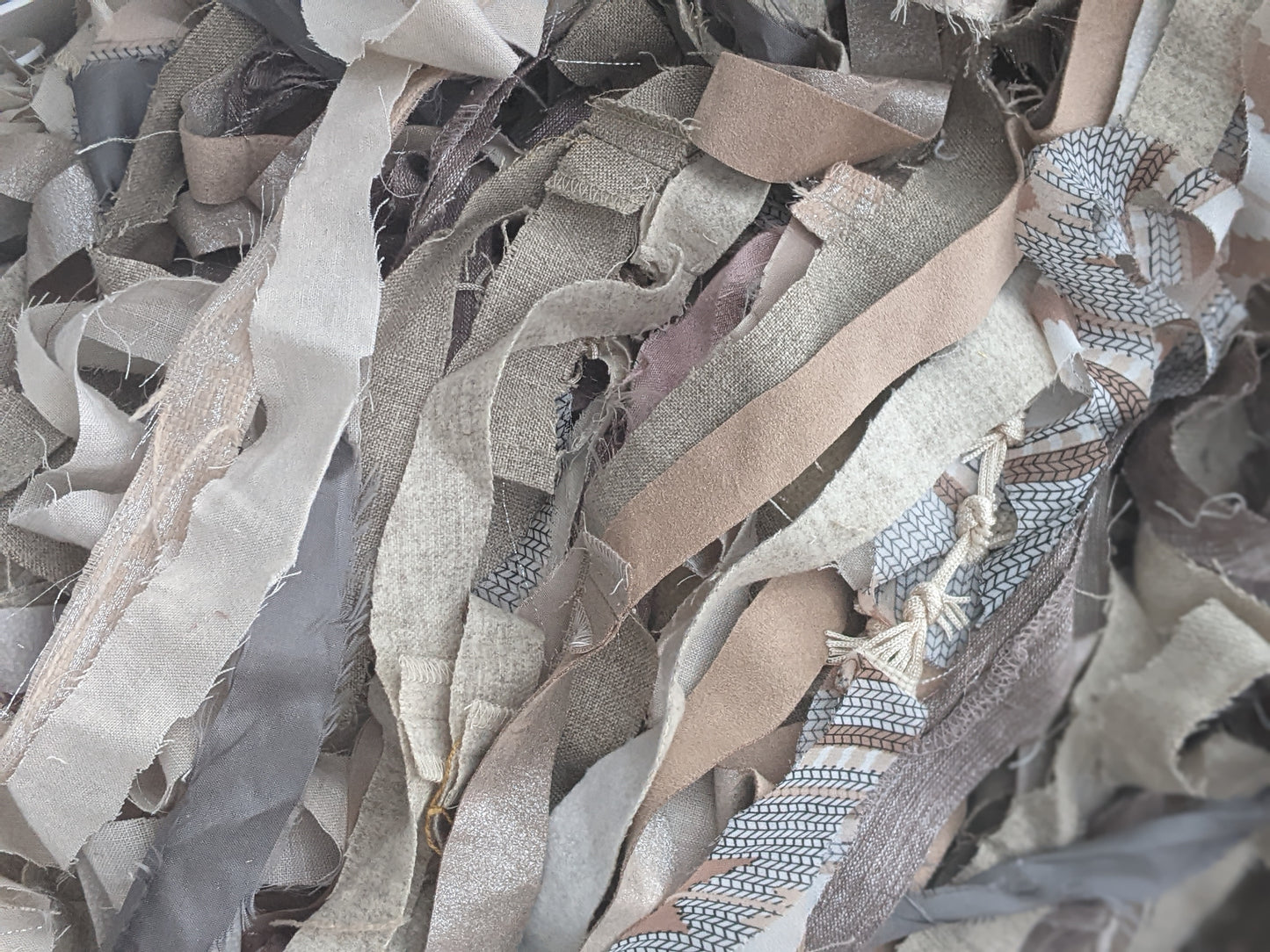 PASTELS - Recycled Cut Fabric Ribbons - 6 oz