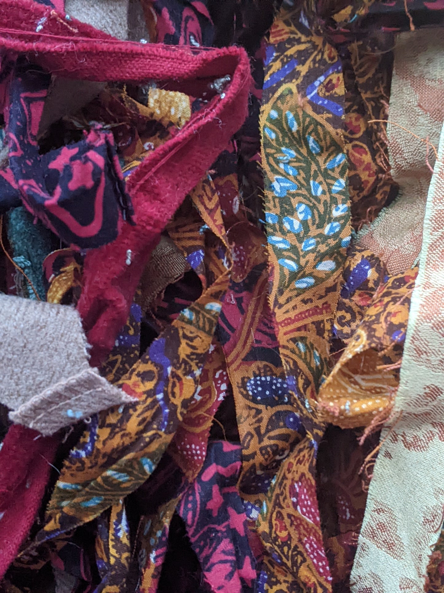 BRIGHT BOHO - Recycled Cut Fabric Ribbons - 6 oz