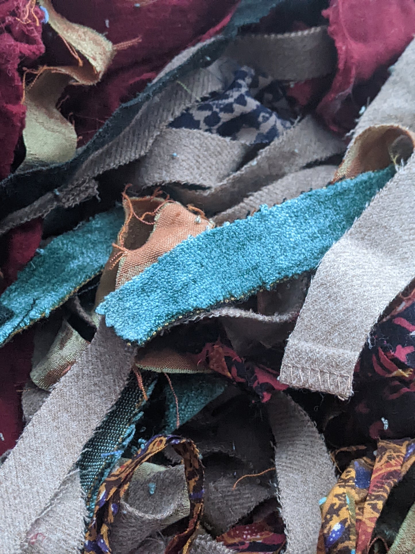 BRIGHT BOHO - Recycled Cut Fabric Ribbons - 6 oz