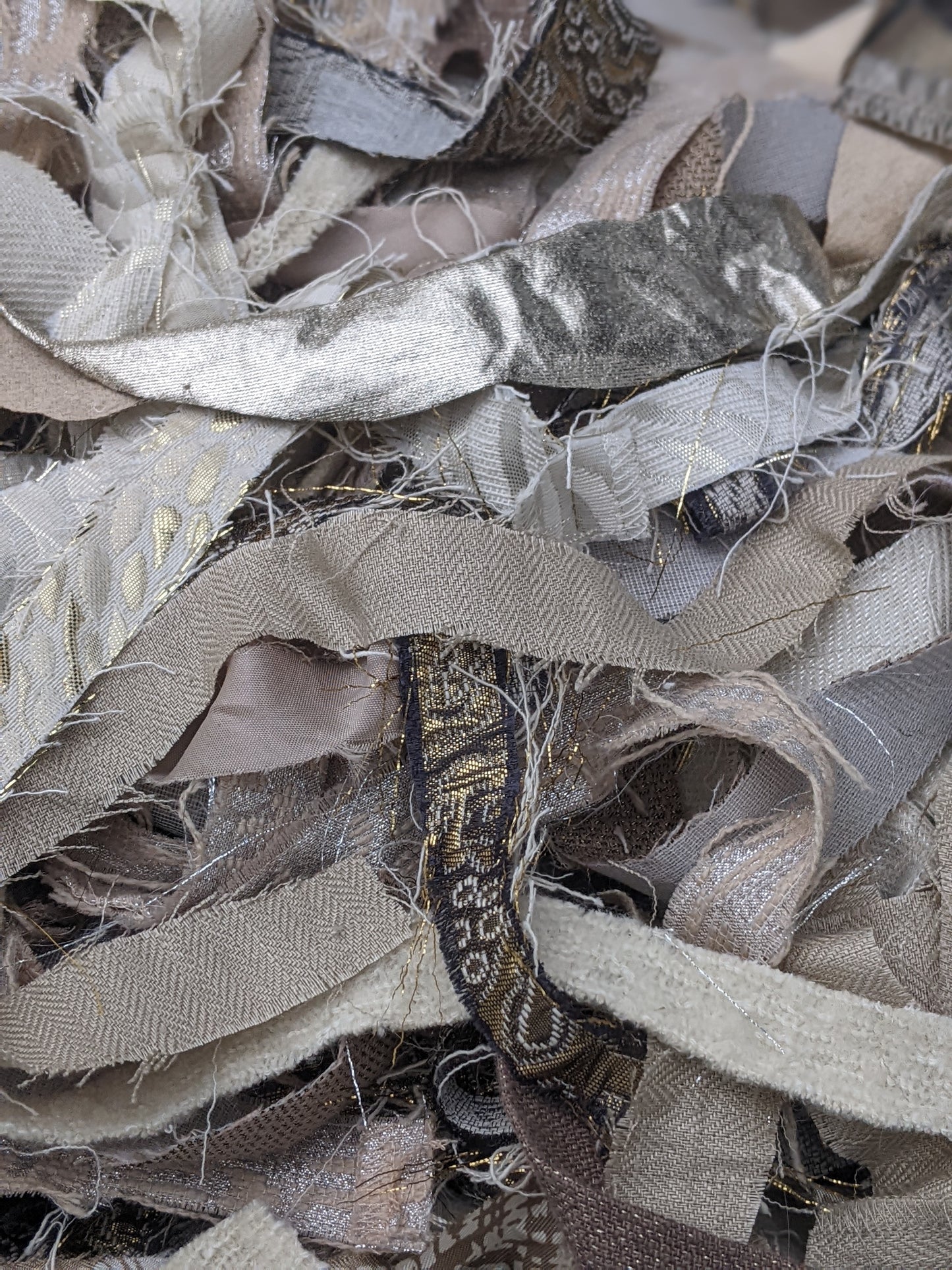 METALLICS Recycled Cut Fabric Ribbons - 6 ounces