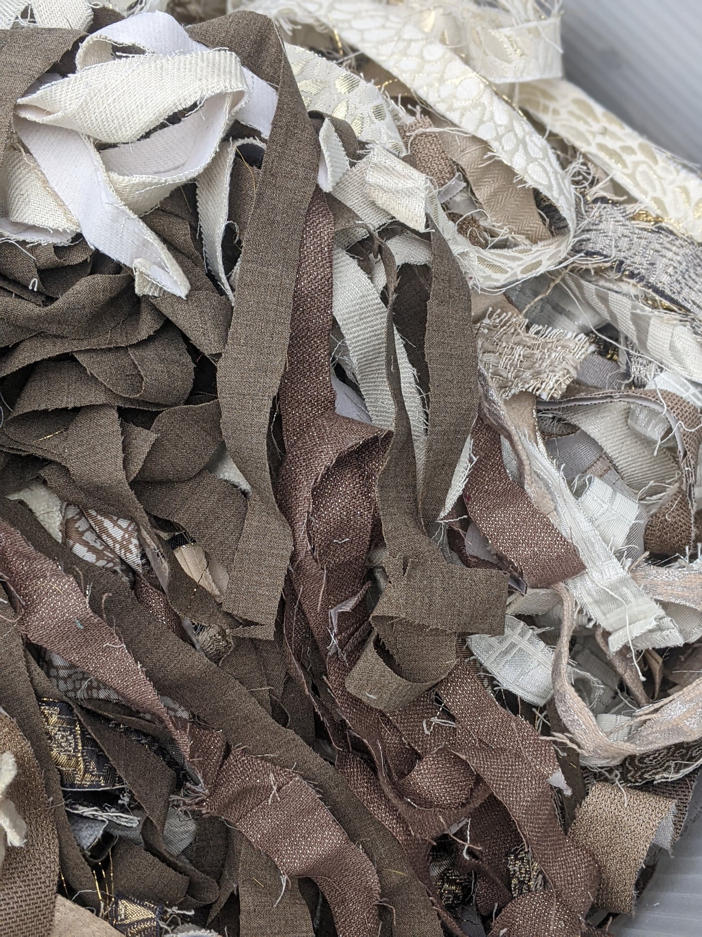 METALLICS Recycled Cut Fabric Ribbons - 6 ounces