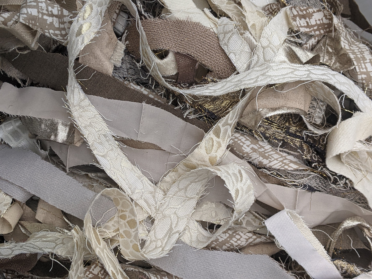 METALLICS Recycled Cut Fabric Ribbons - 6 ounces