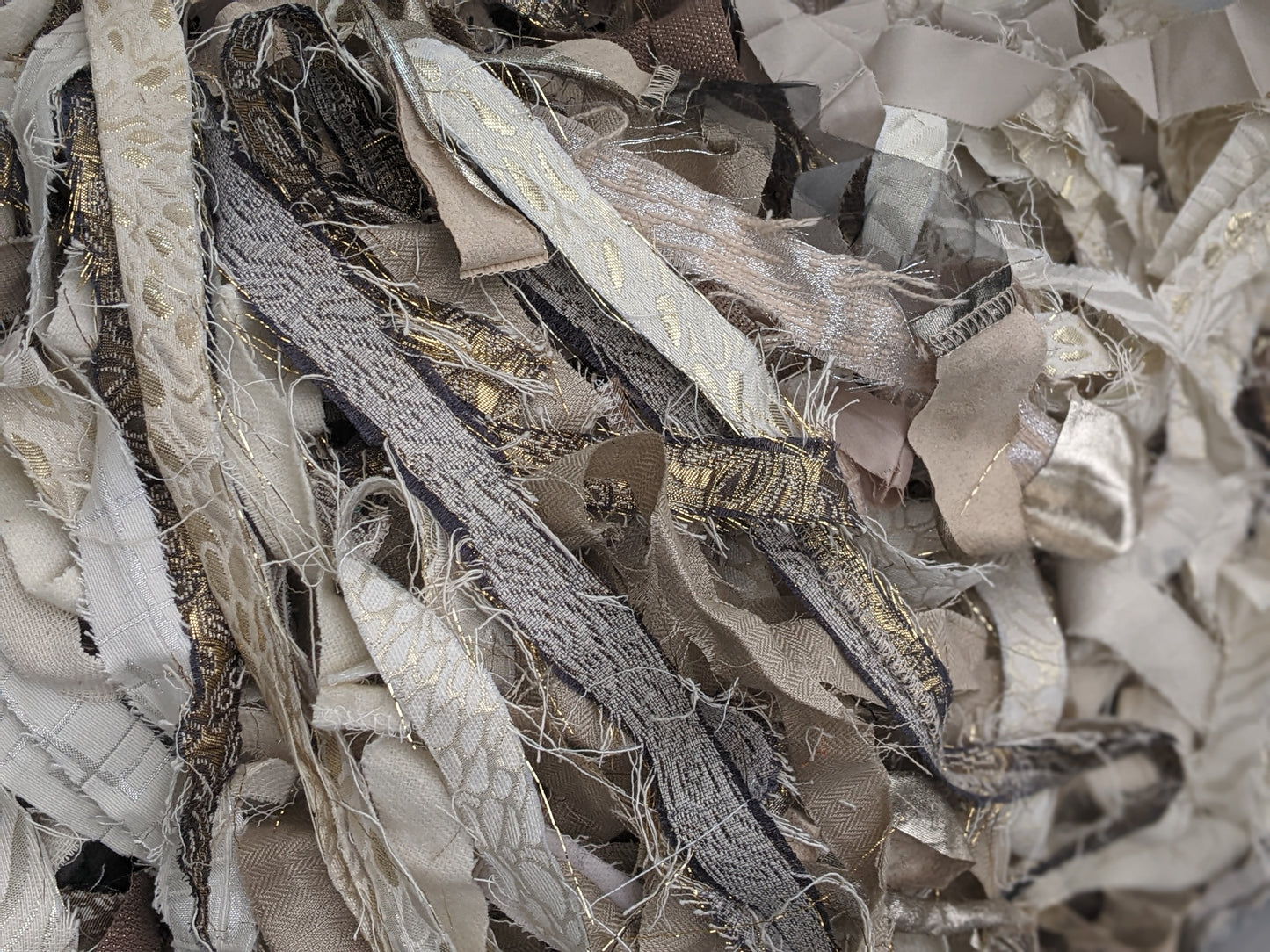 METALLICS Recycled Cut Fabric Ribbons - 6 ounces