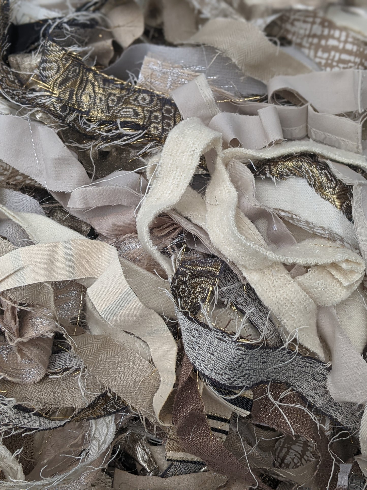 METALLICS Recycled Cut Fabric Ribbons - 6 ounces