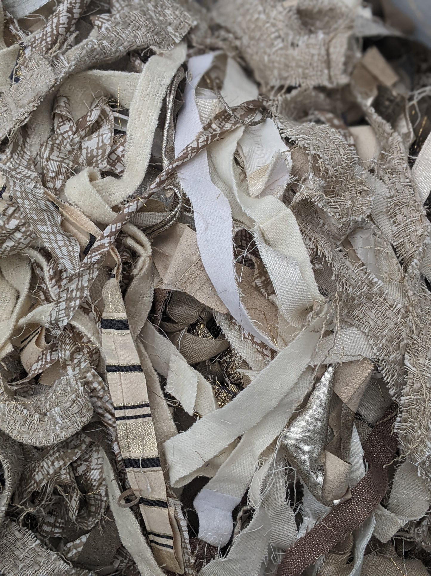METALLICS Recycled Cut Fabric Ribbons - 6 ounces