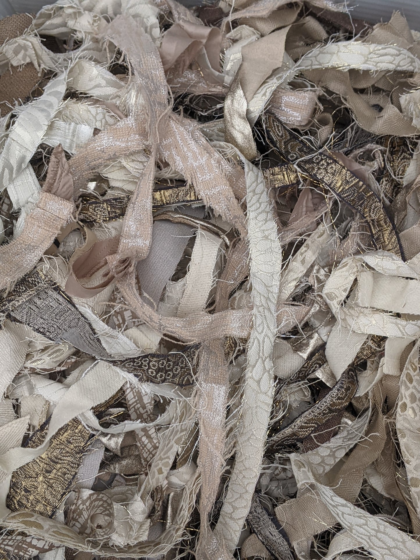 METALLICS Recycled Cut Fabric Ribbons - 6 ounces