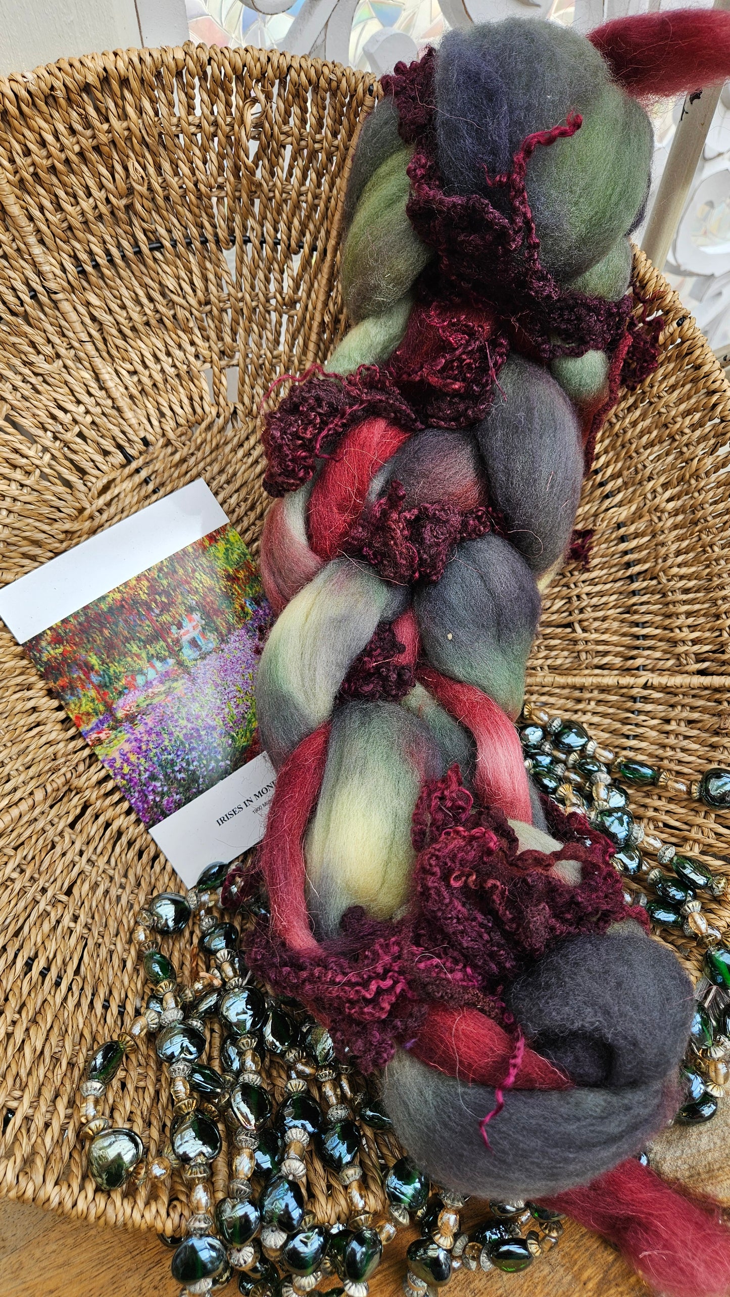 Monet Inspired Signature Art Roving - Irises in Monet's Garden 102 - 4 oz