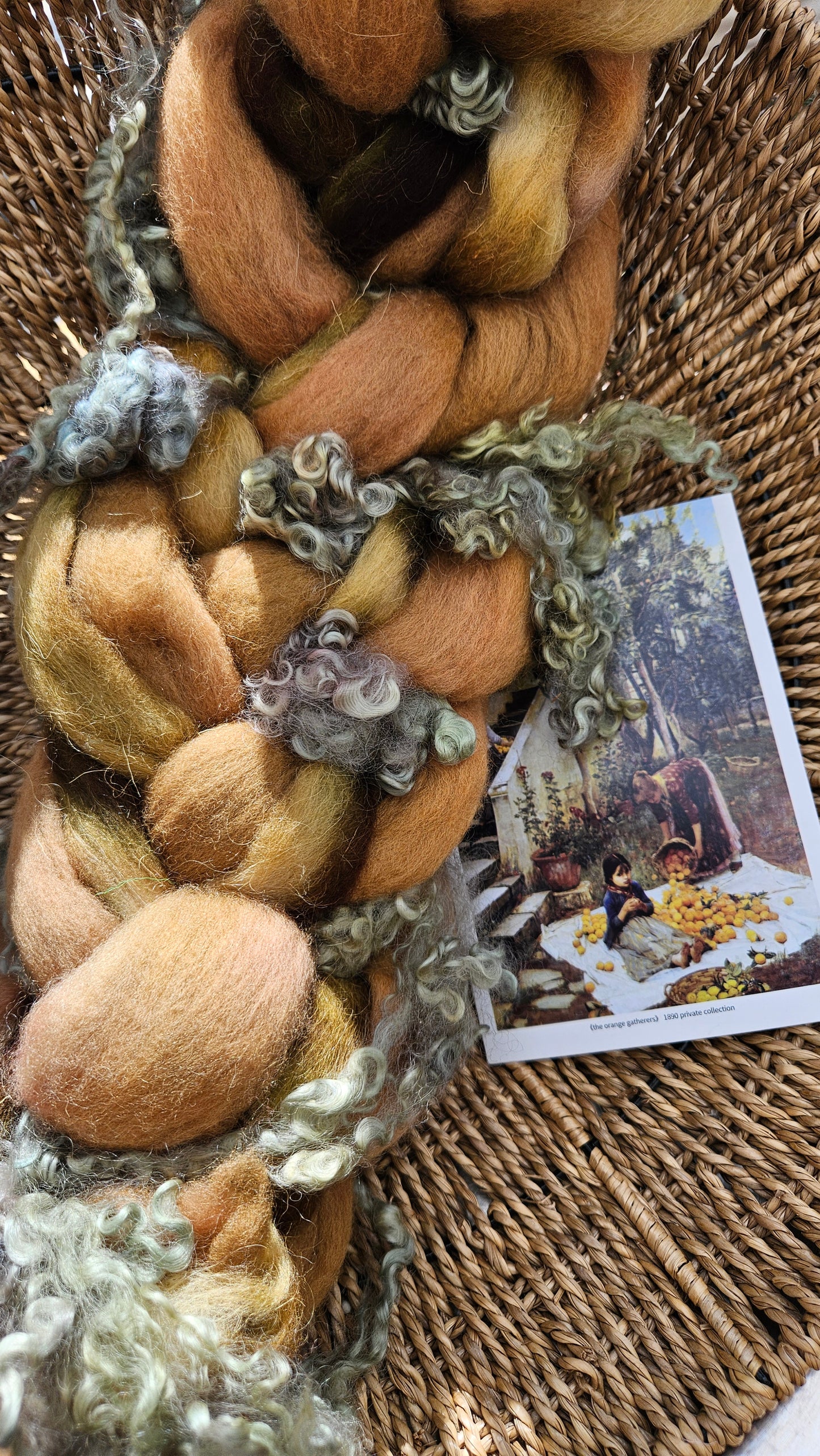 Waterhouse Inspired Signature Art Roving - Gathering Orange Blossoms Collection 106 - 4 oz