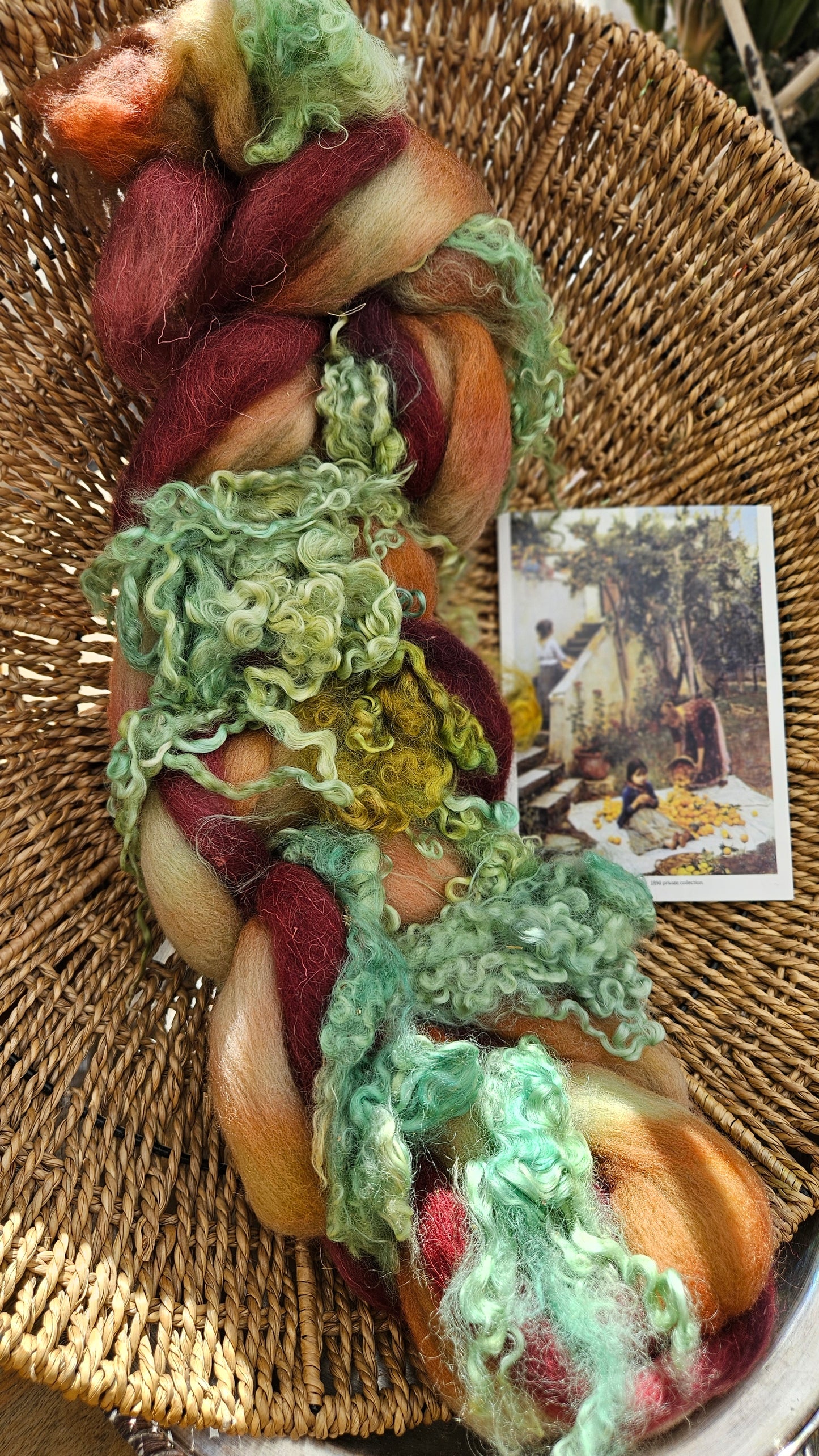 Waterhouse Inspired Signature Art Roving - Gathering Orange Blossoms Collection 103 - 4.3 oz
