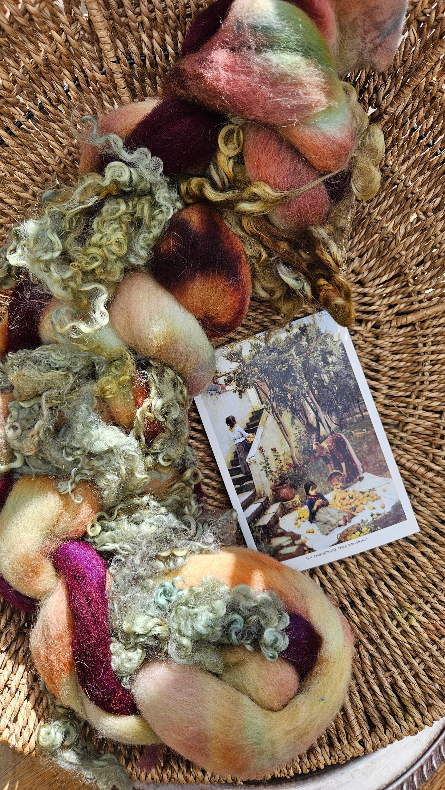 Waterhouse Inspired Signature Art Roving - Gathering Orange Blossoms Collection 107 - 5.1 oz