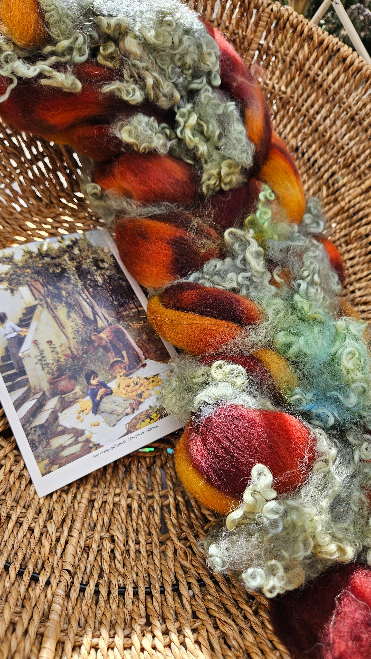 Waterhouse Inspired Signature Art Roving - Gathering Orange Blossoms Collection 105 - 4.4 oz