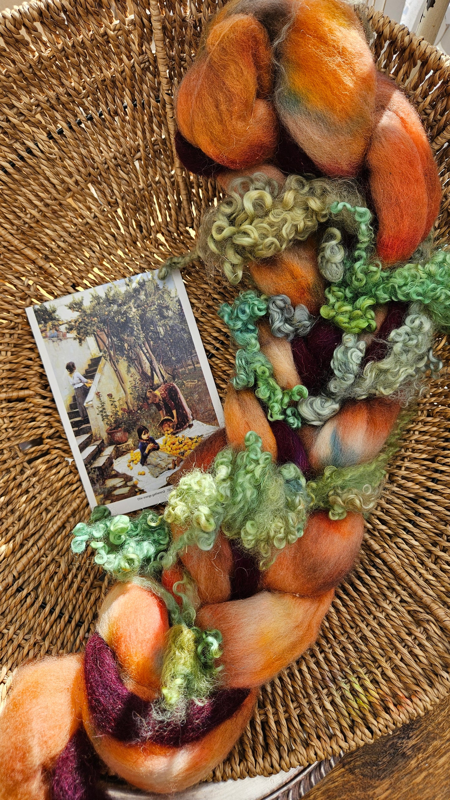 Waterhouse Inspired Signature Art Roving - Gathering Orange Blossoms Collection 104 - 4.3 oz