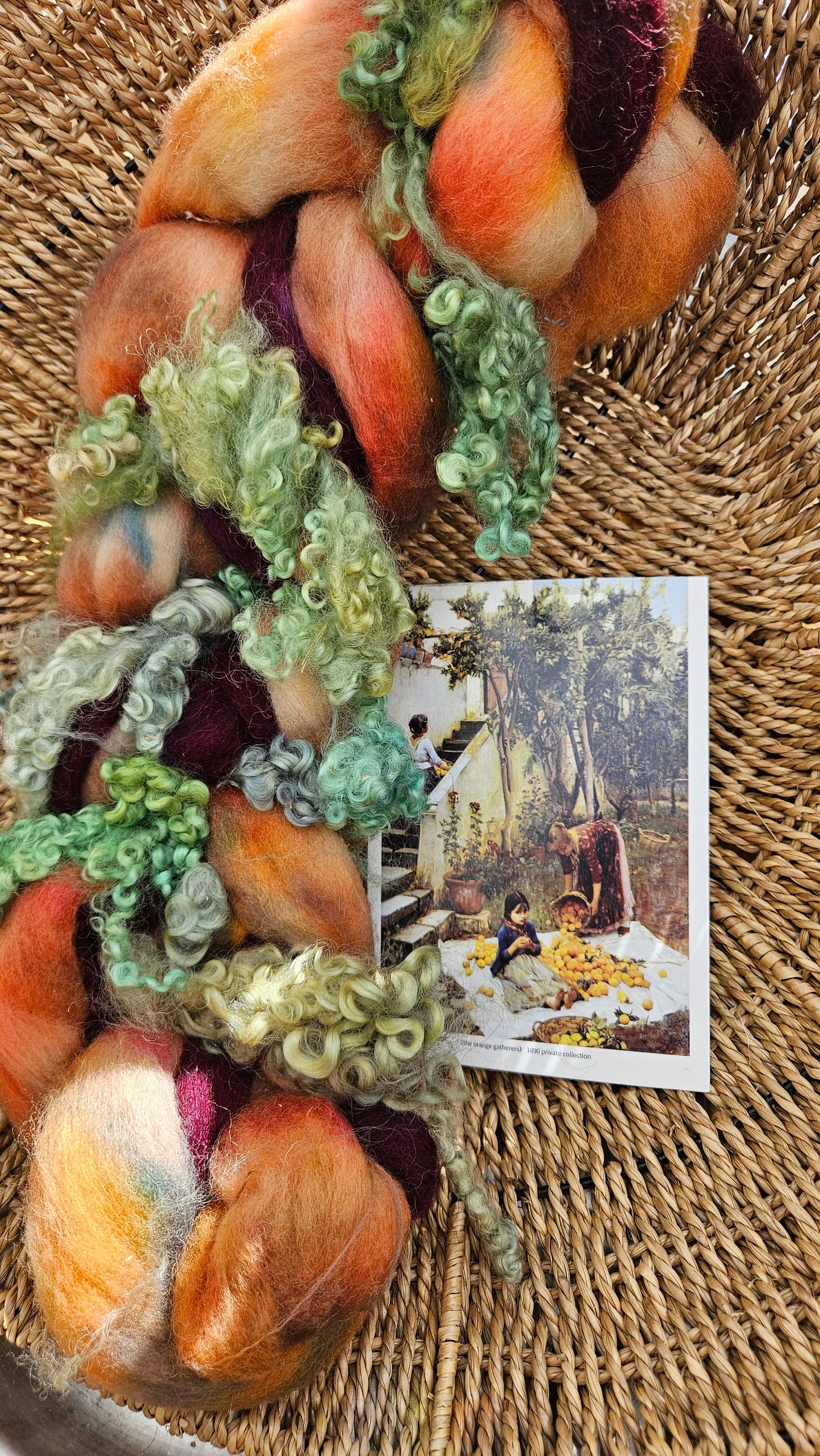Waterhouse Inspired Signature Art Roving - Gathering Orange Blossoms Collection 104 - 4.3 oz