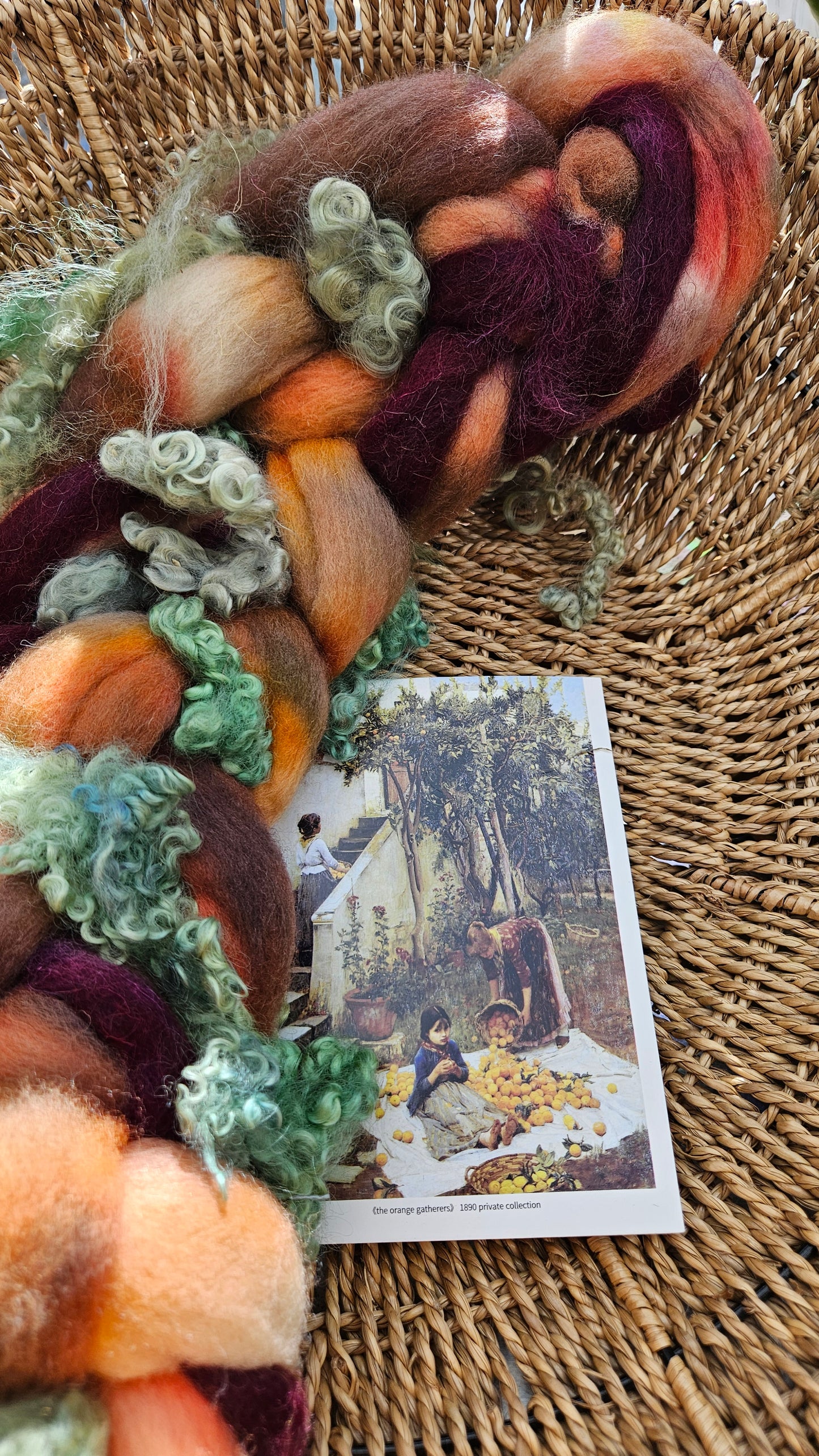 Waterhouse Inspired Signature Art Roving - Gathering Orange Blossoms Collection 104 - 4.3 oz