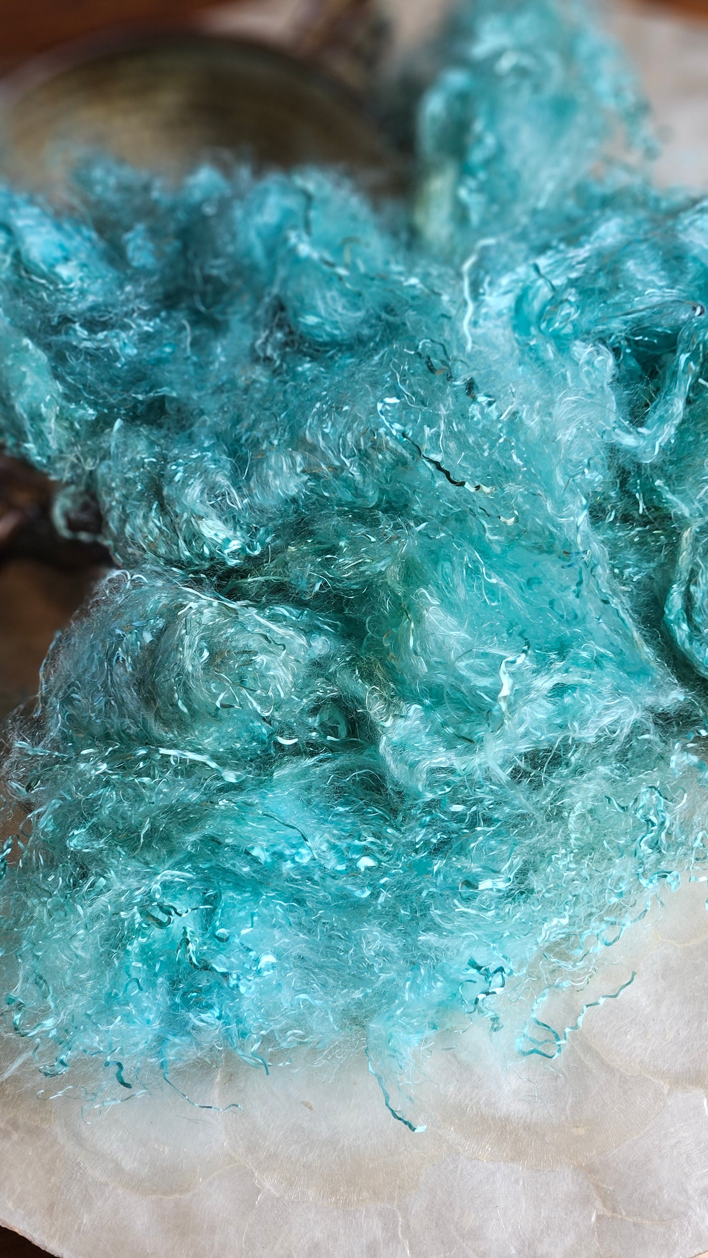 BROOKITE - hand-dyed eucalyptus crimp faux-silk for art yarn embellishing, fiber blending, felting, and papermaking - 2 oz | 57 g