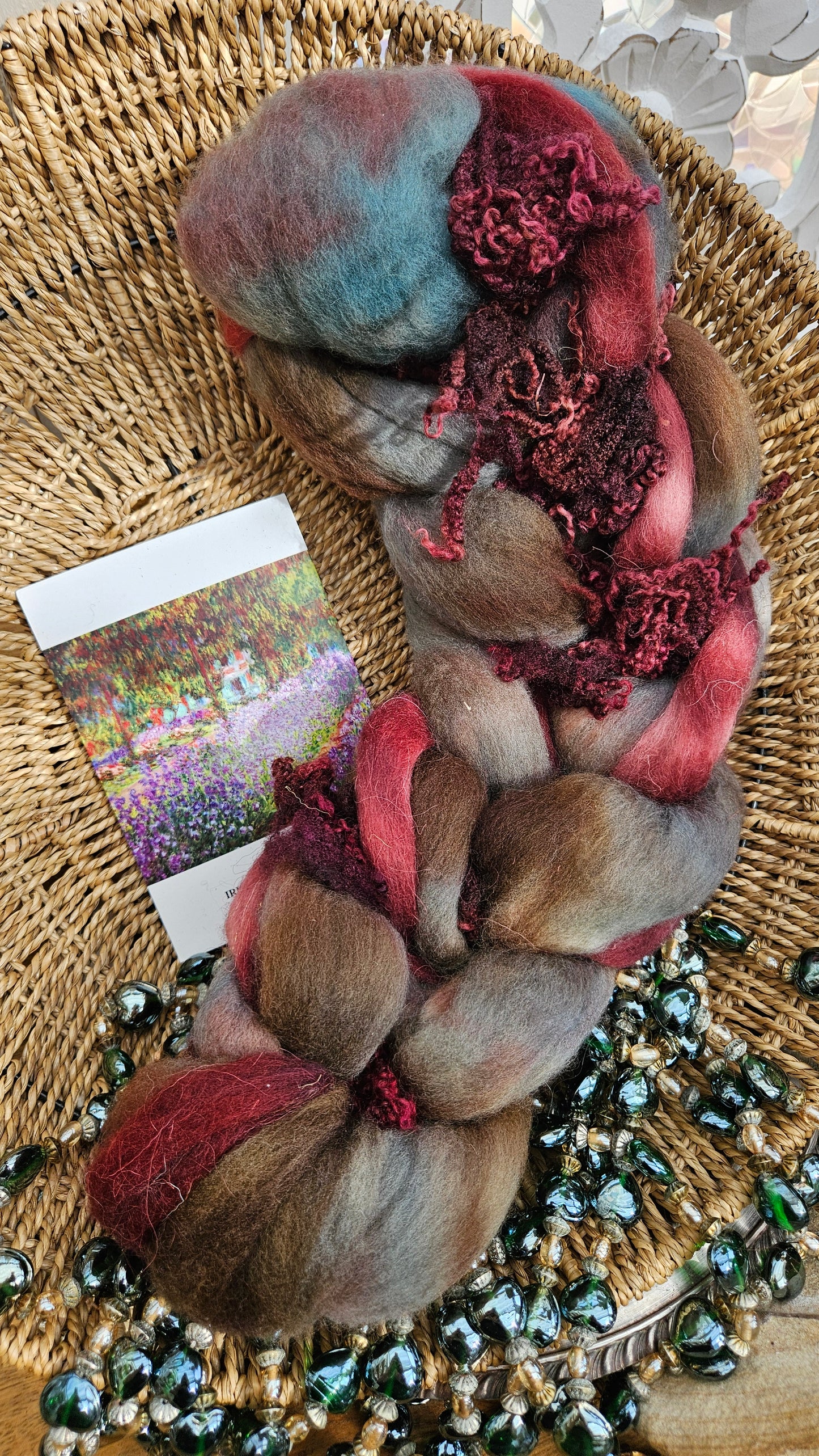 Monet Inspired Signature Art Roving - Irises in Monet's Garden 105 - 4.2 oz