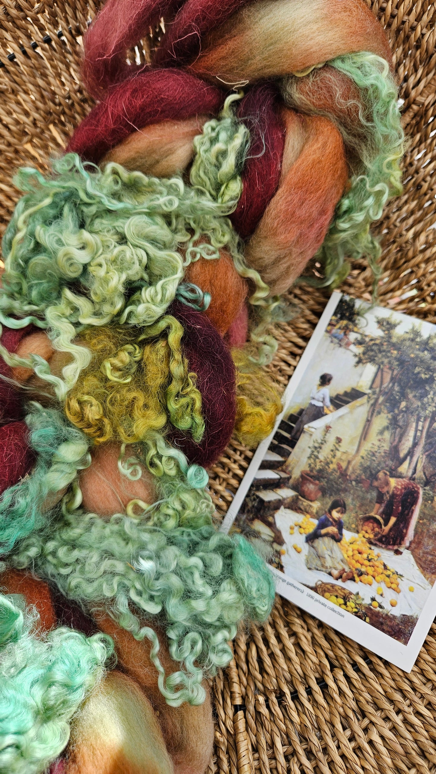 Waterhouse Inspired Signature Art Roving - Gathering Orange Blossoms Collection 103 - 4.3 oz
