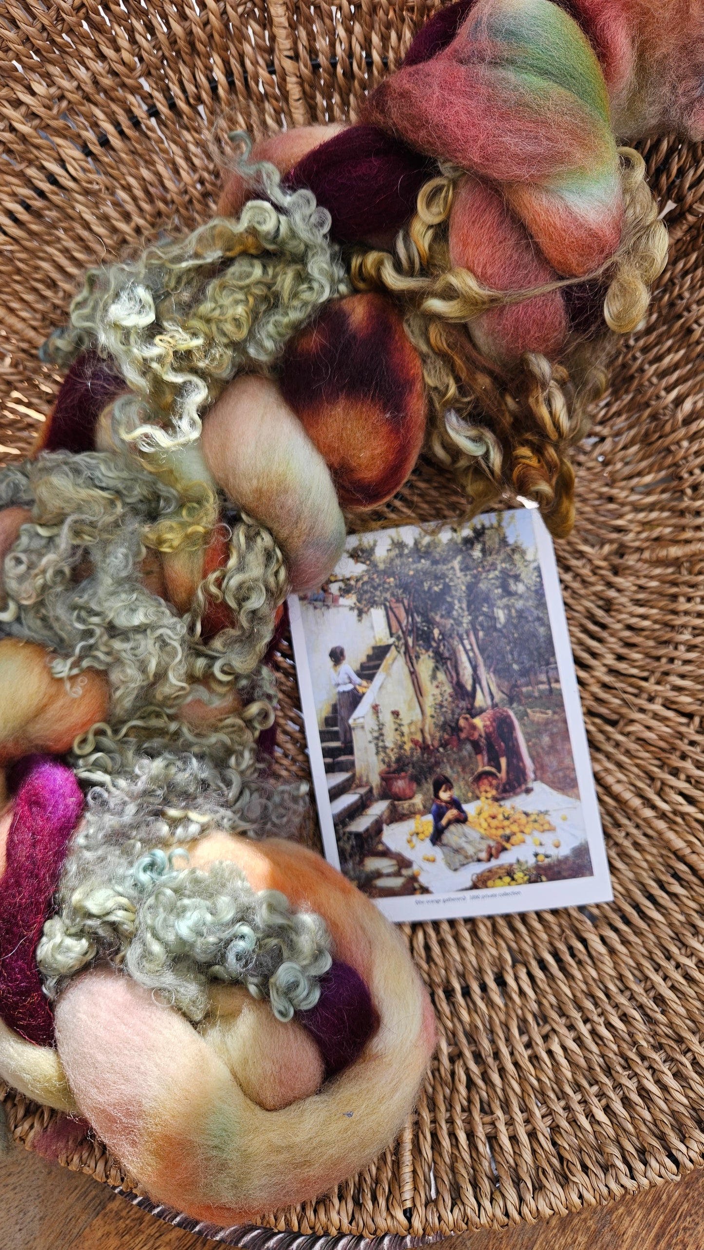 Waterhouse Inspired Signature Art Roving - Gathering Orange Blossoms Collection 107 - 5.1 oz