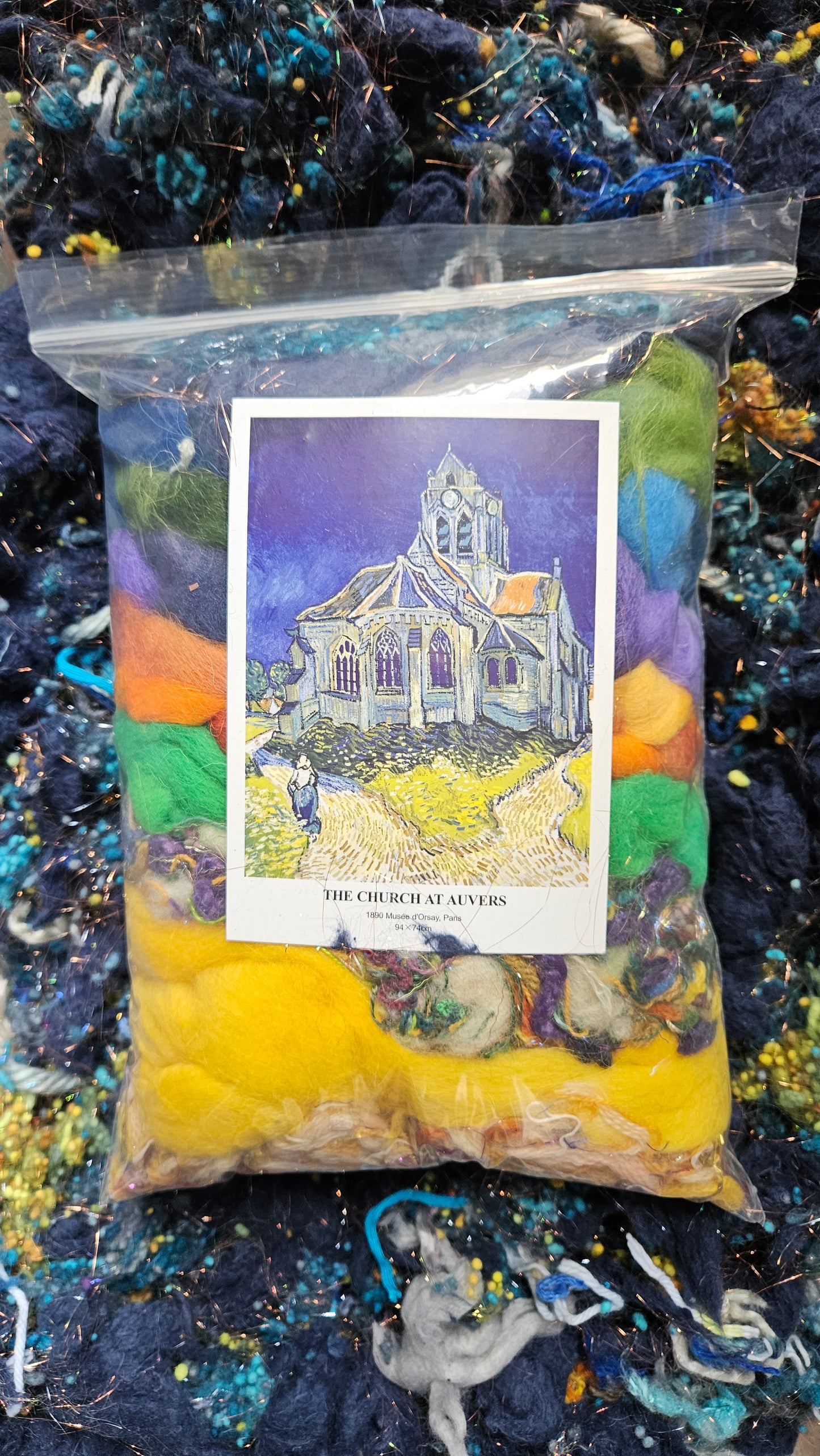 VAN GOGH Inspired Rare Wool and Texture Fiber Artist Palette - 8 ounces