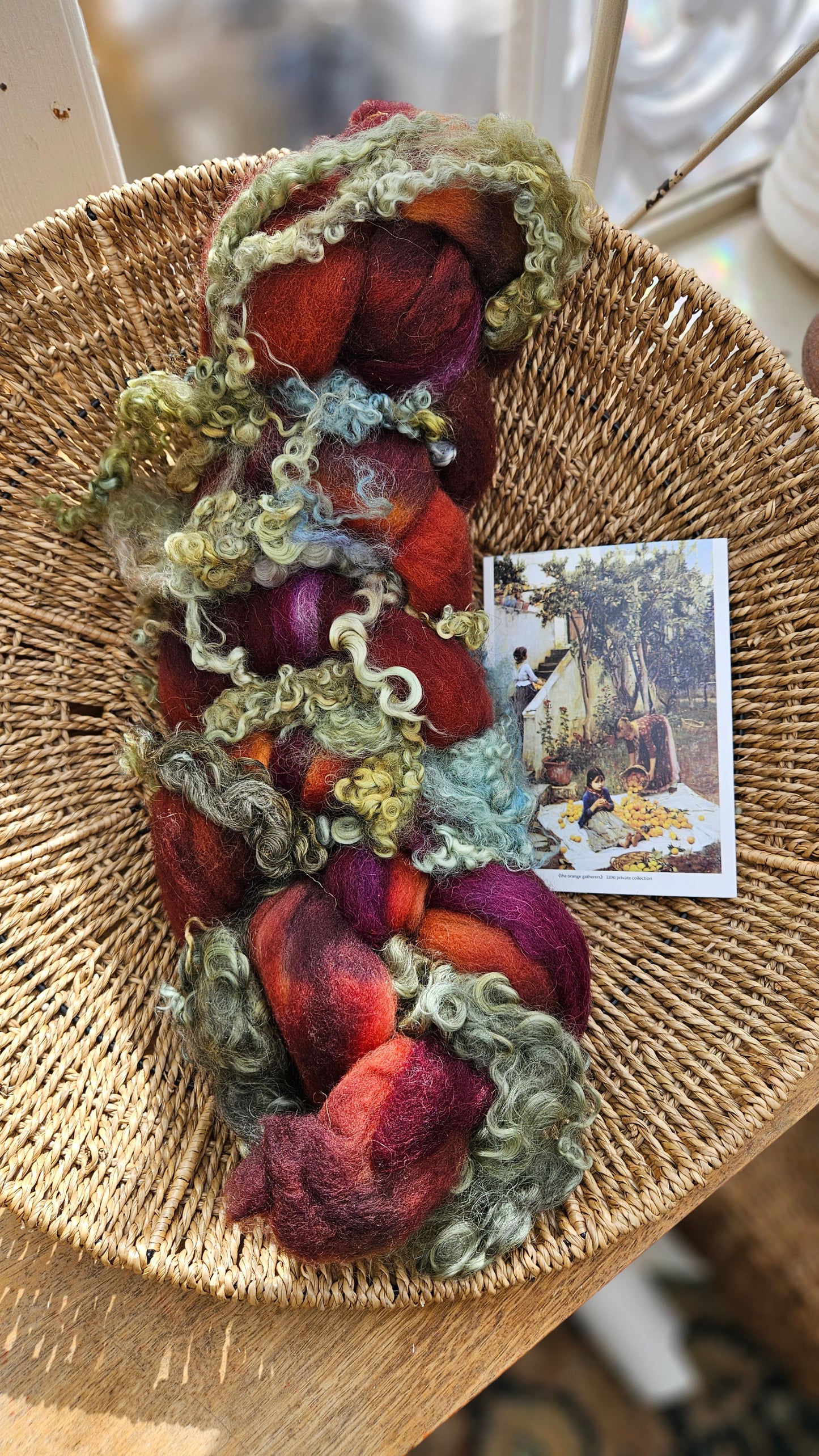 Waterhouse Inspired Signature Art Roving - Gathering Orange Blossoms Collection 101 - 4.8 oz