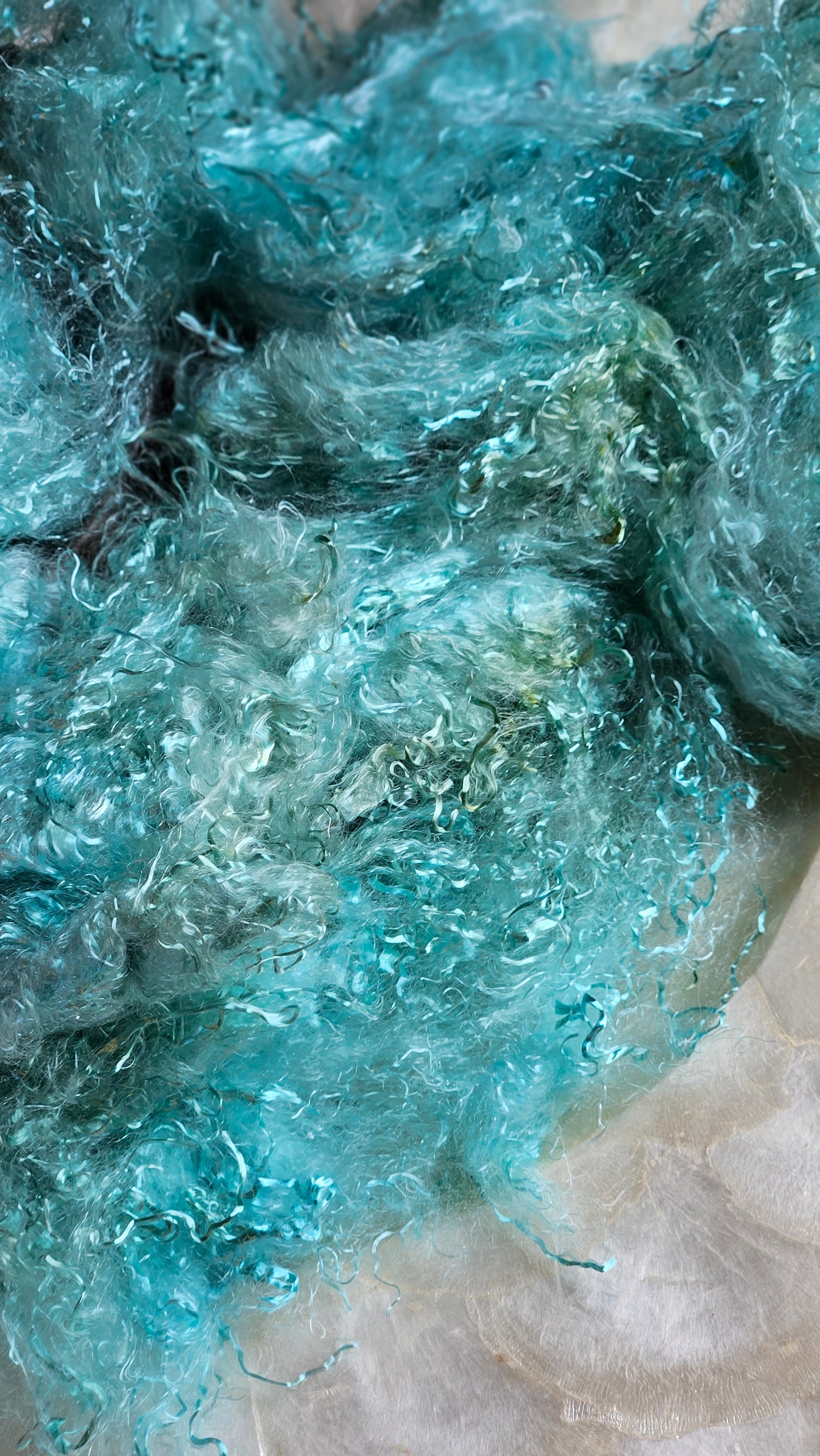 BROOKITE - hand-dyed eucalyptus crimp faux-silk for art yarn embellishing, fiber blending, felting, and papermaking - 2 oz | 57 g