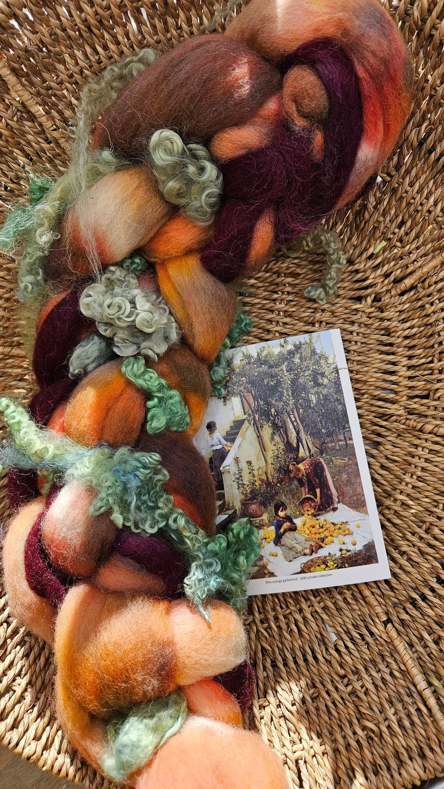 Waterhouse Inspired Signature Art Roving - Gathering Orange Blossoms Collection 104 - 4.3 oz