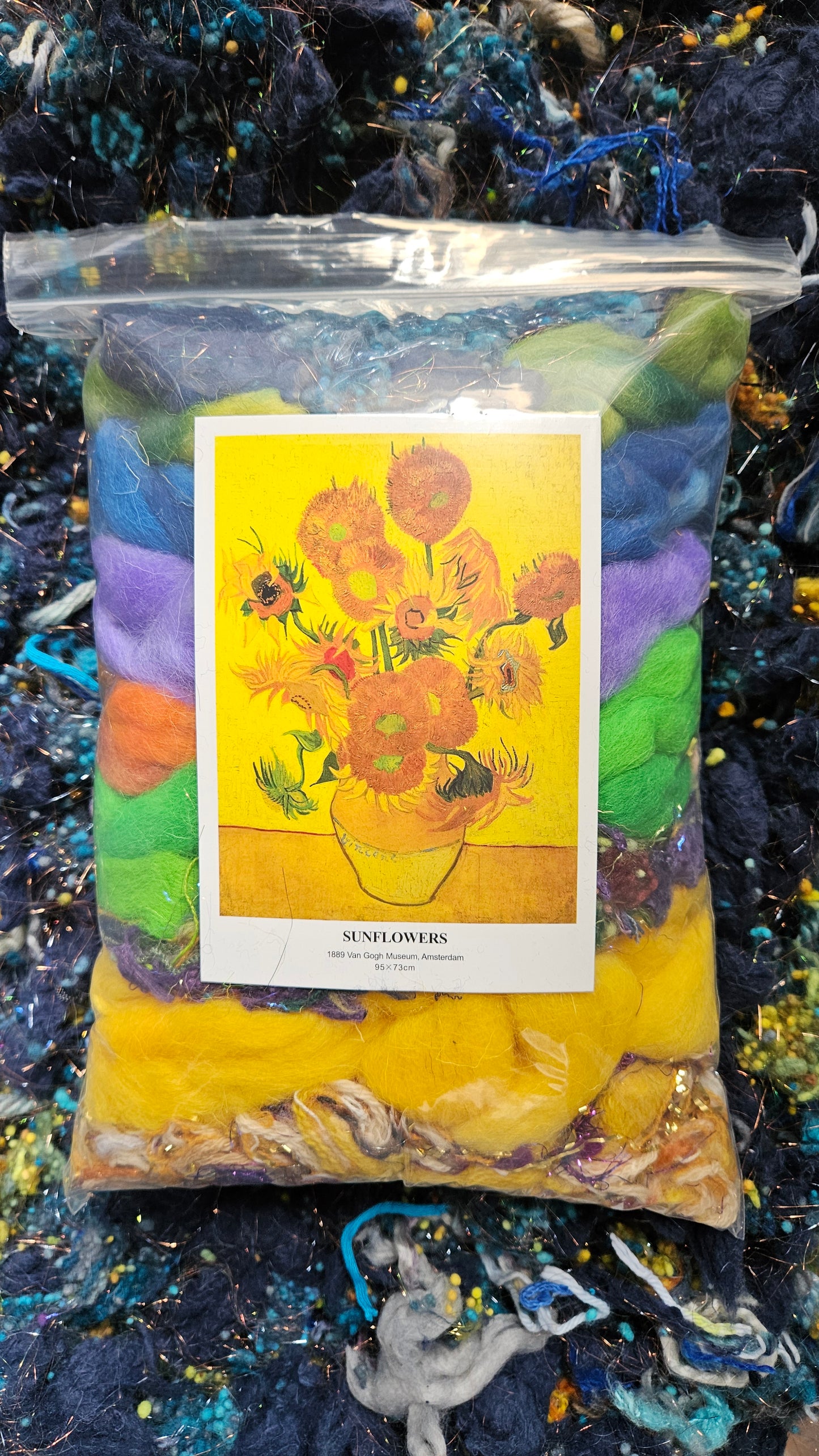 VAN GOGH Inspired Rare Wool and Texture Fiber Artist Palette - 8 ounces