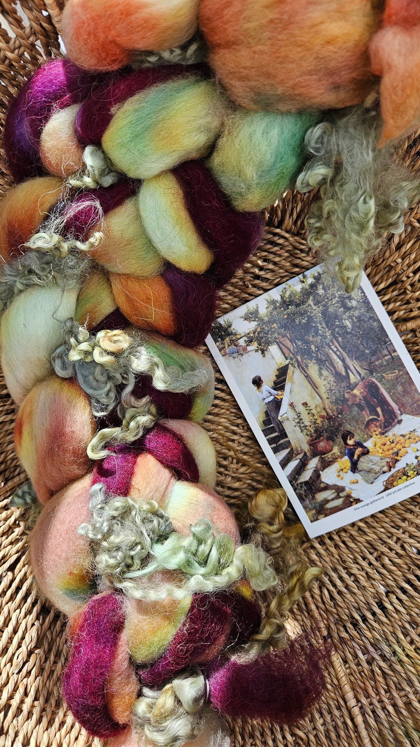 Waterhouse Inspired Signature Art Roving - Gathering Orange Blossoms Collection 107 - 5.1 oz