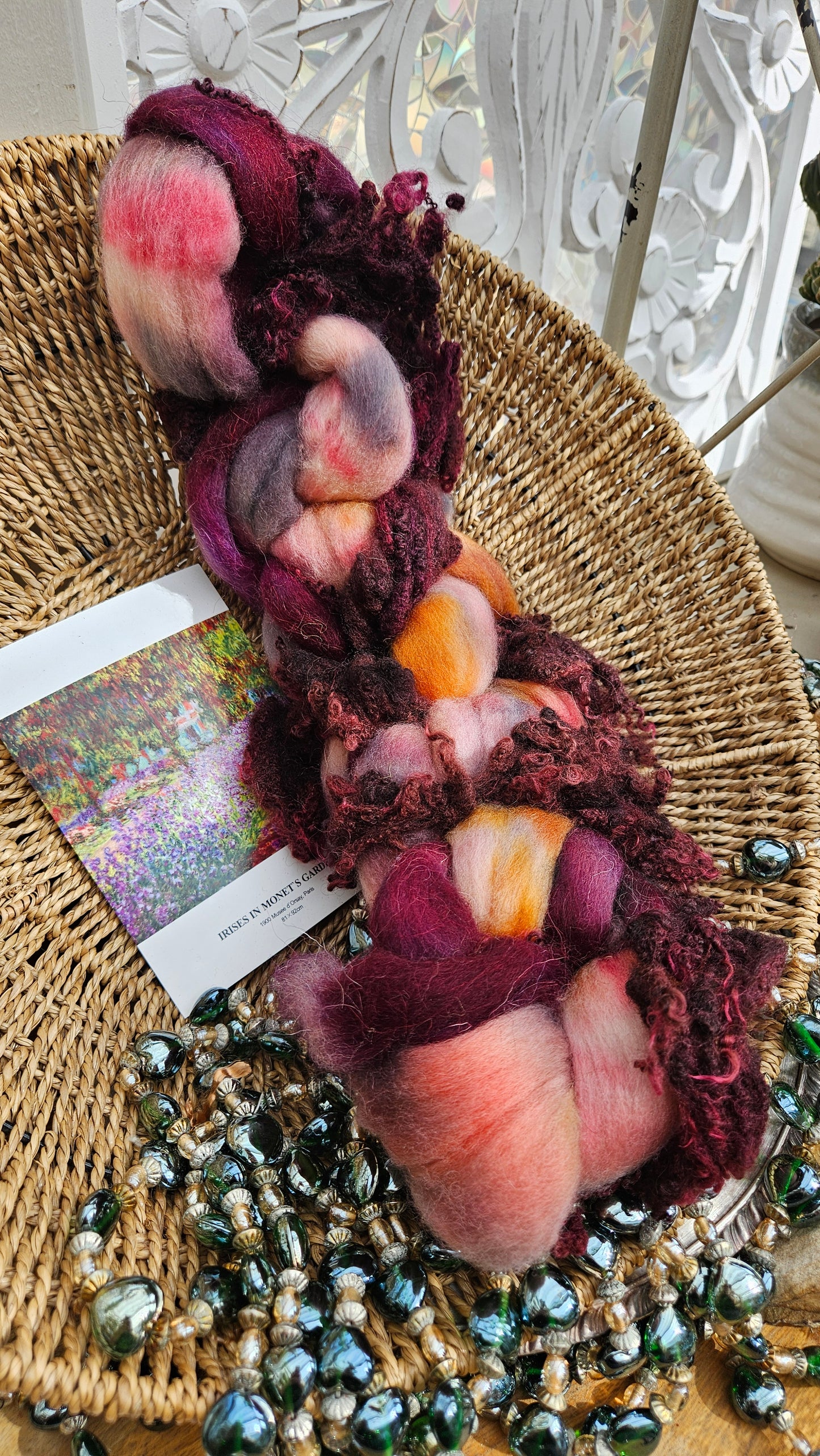 Monet Inspired Signature Art Roving - Irises in Monet's Garden 104 - 3.9 oz