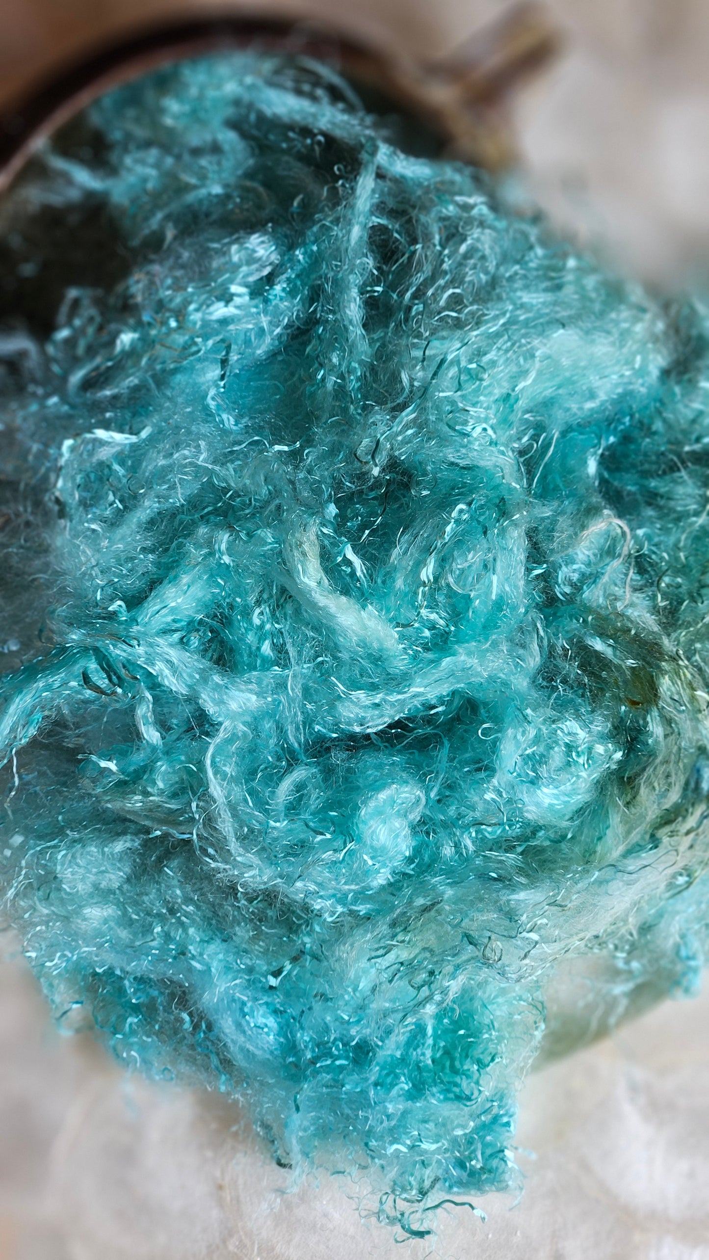 BROOKITE - hand-dyed eucalyptus crimp faux-silk for art yarn embellishing, fiber blending, felting, and papermaking - 2 oz | 57 g