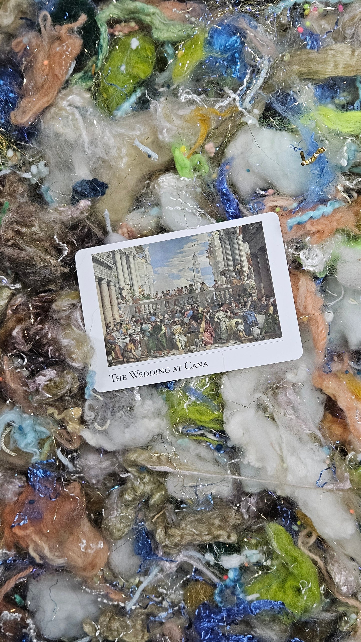 WEDDING AT CANA - limited edition Louvre-inspired alpaca bamboo texture mix for fiber blending and felting - 3 oz | 85 g