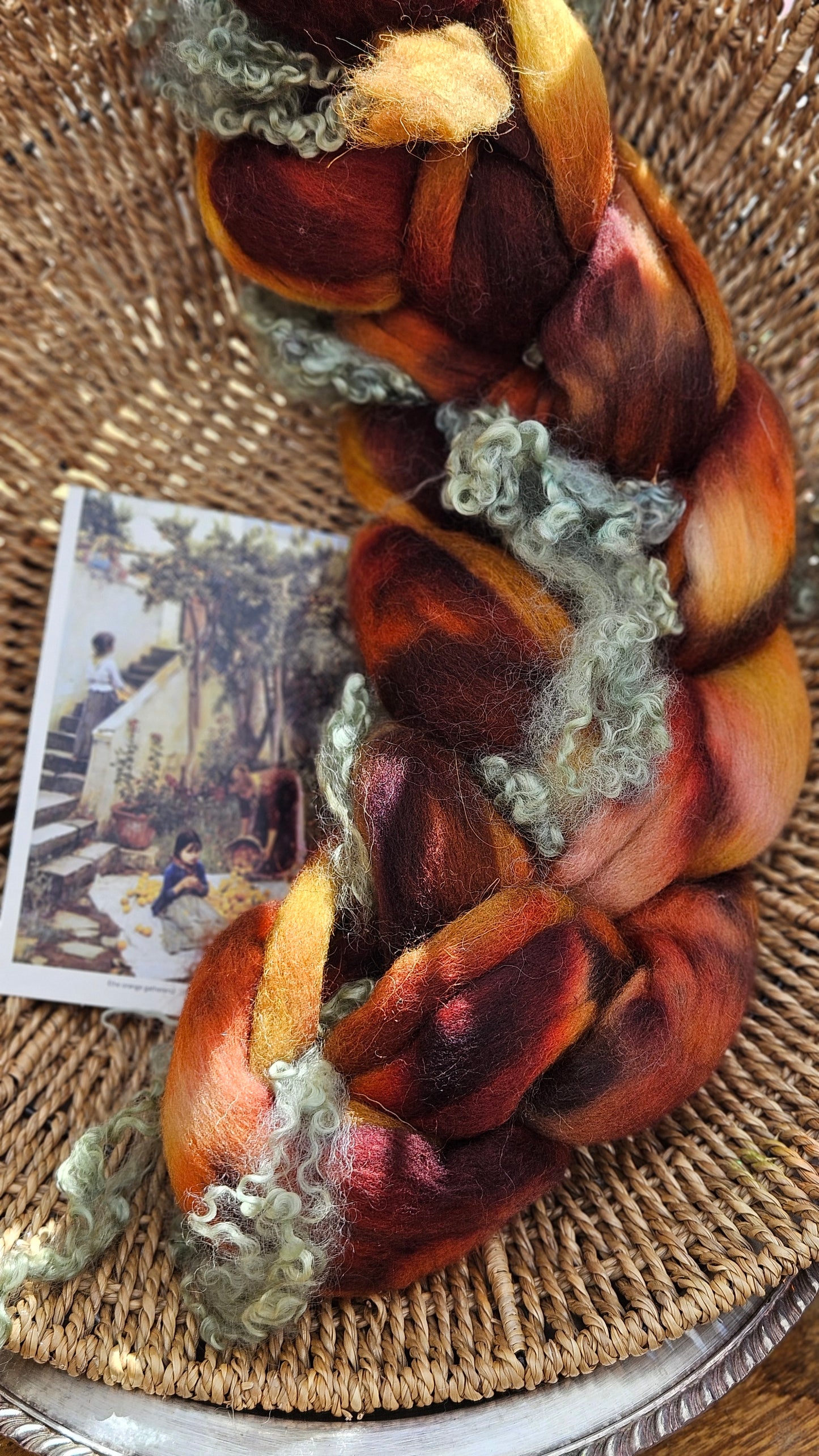 Waterhouse Inspired Signature Art Roving - Gathering Orange Blossoms Collection 105 - 4.4 oz