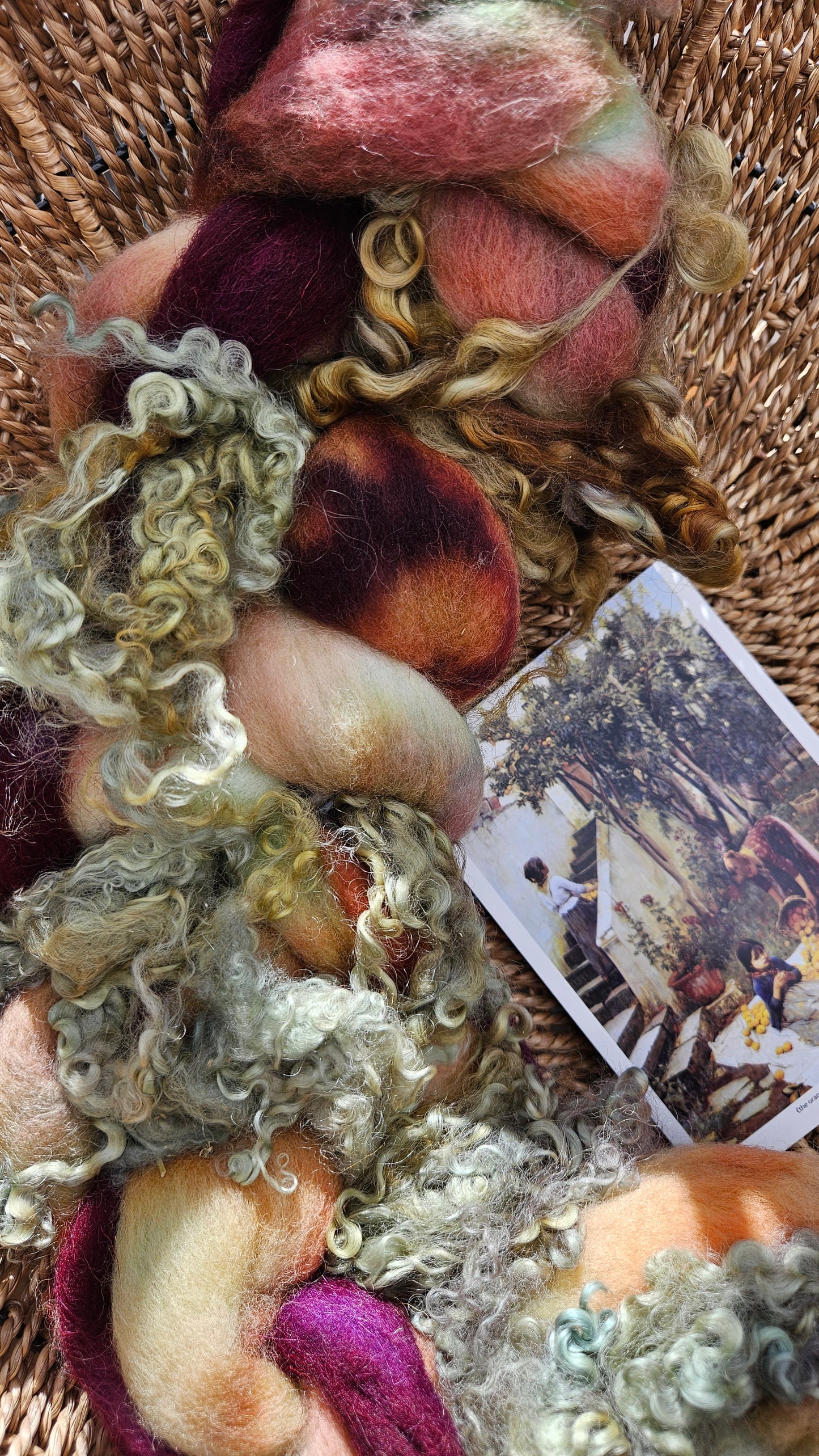 Waterhouse Inspired Signature Art Roving - Gathering Orange Blossoms Collection 107 - 5.1 oz