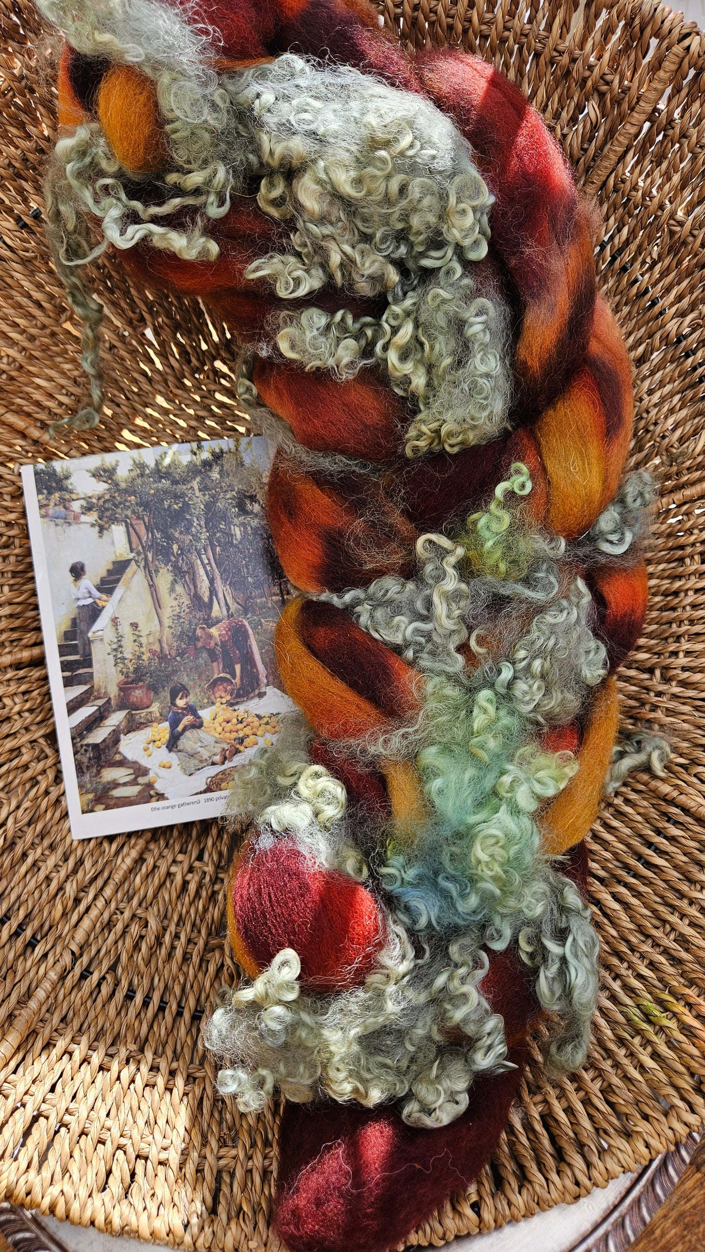 Waterhouse Inspired Signature Art Roving - Gathering Orange Blossoms Collection 105 - 4.4 oz
