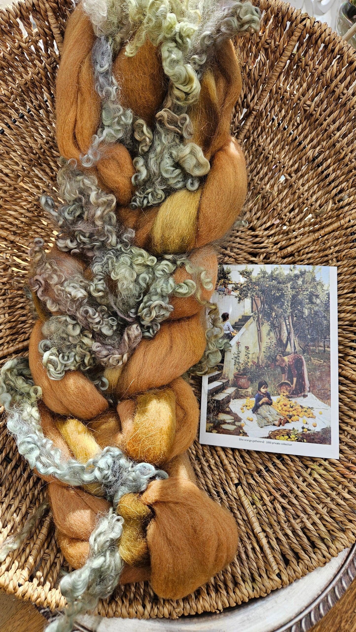 Waterhouse Inspired Signature Art Roving - Gathering Orange Blossoms Collection 106 - 4 oz