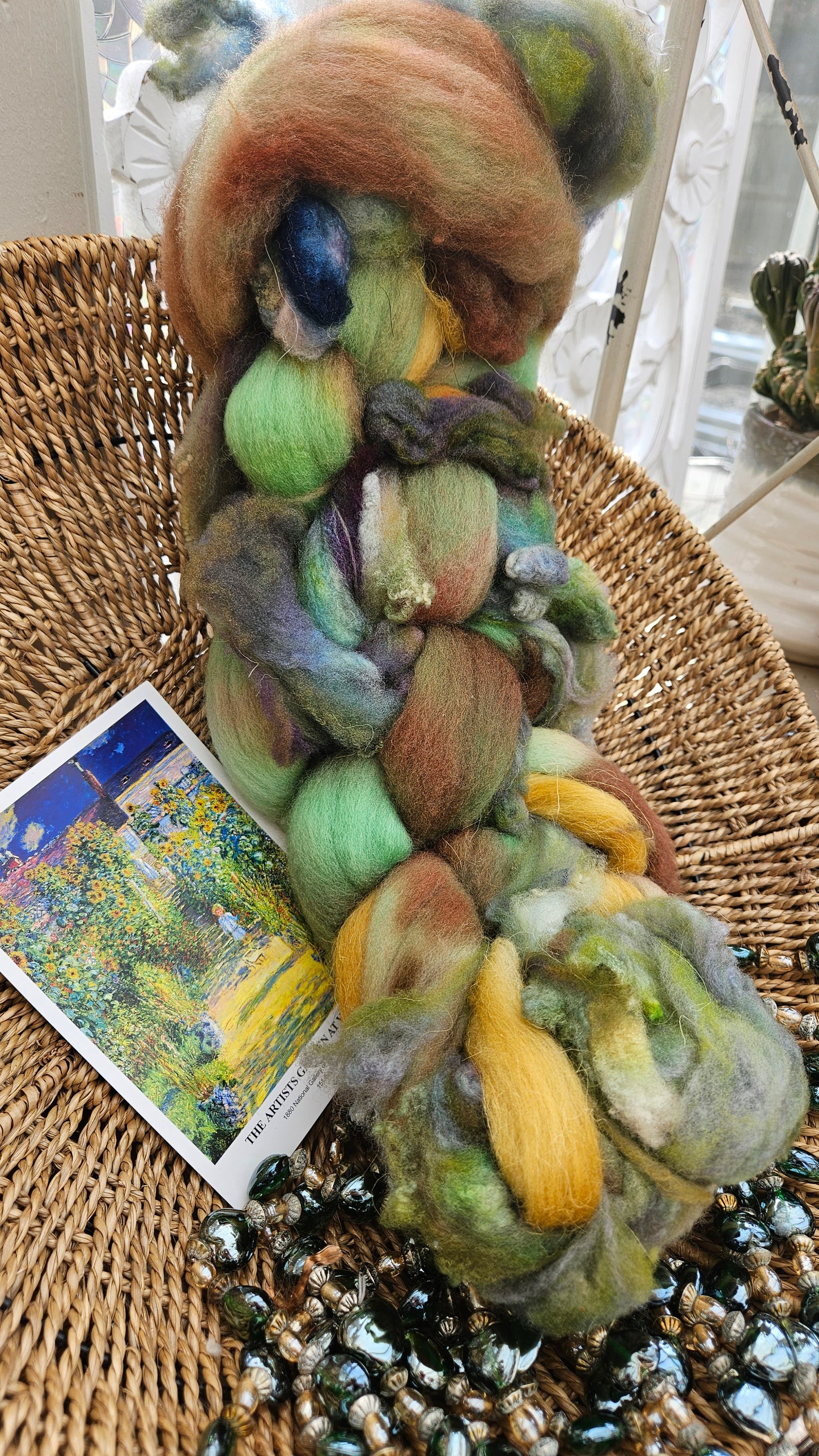 Monet Inspired Signature Art Roving - The Artists Garden 102 - 3.9 oz