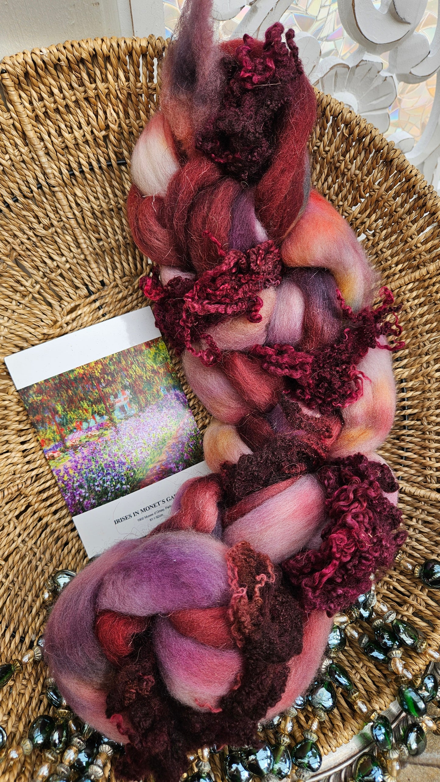 Monet Inspired Signature Art Roving - Irises in Monet's Garden 103 - 4 oz