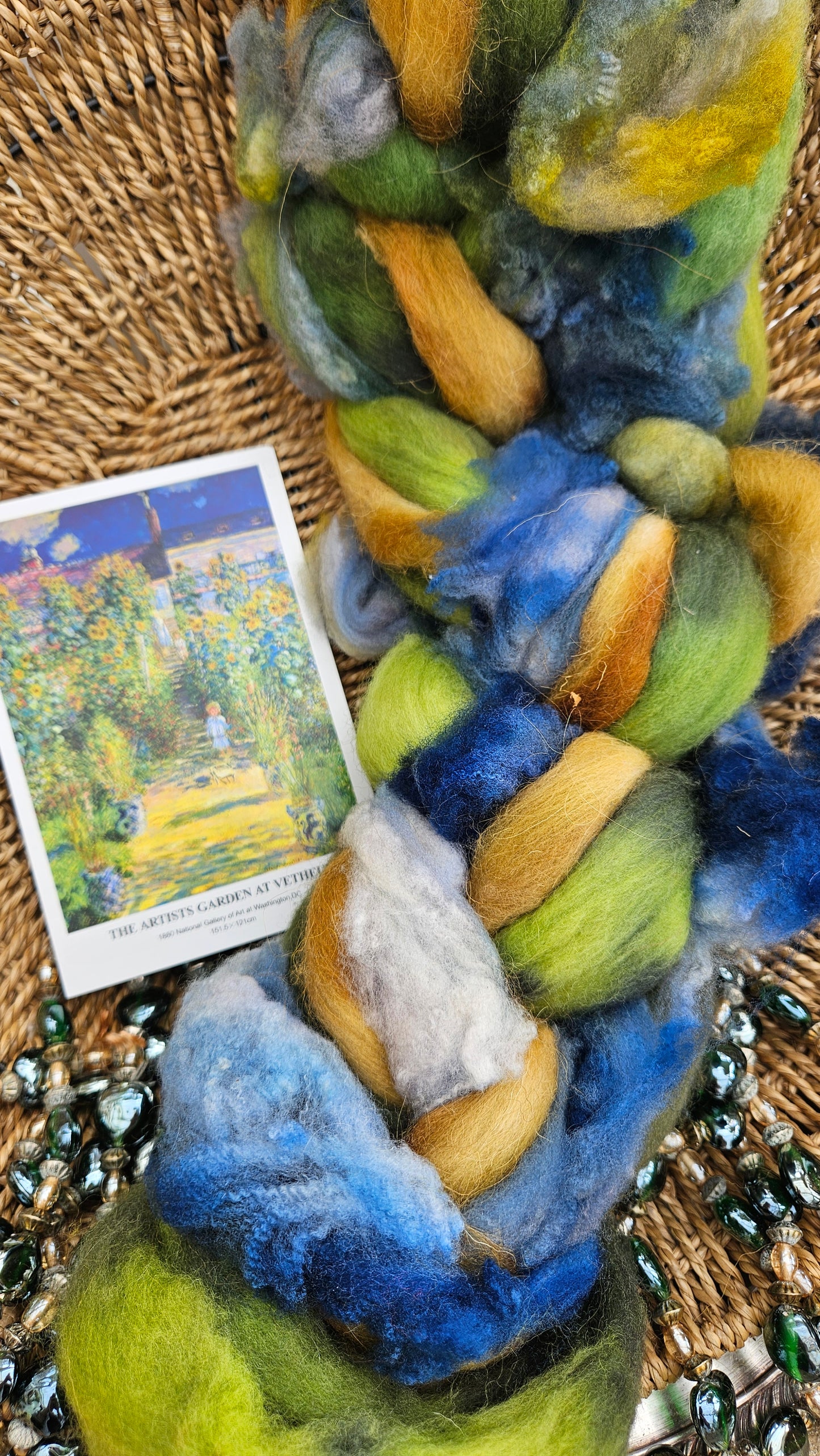 Monet Inspired Signature Art Roving - The Artists Garden 109 - 3.9 oz
