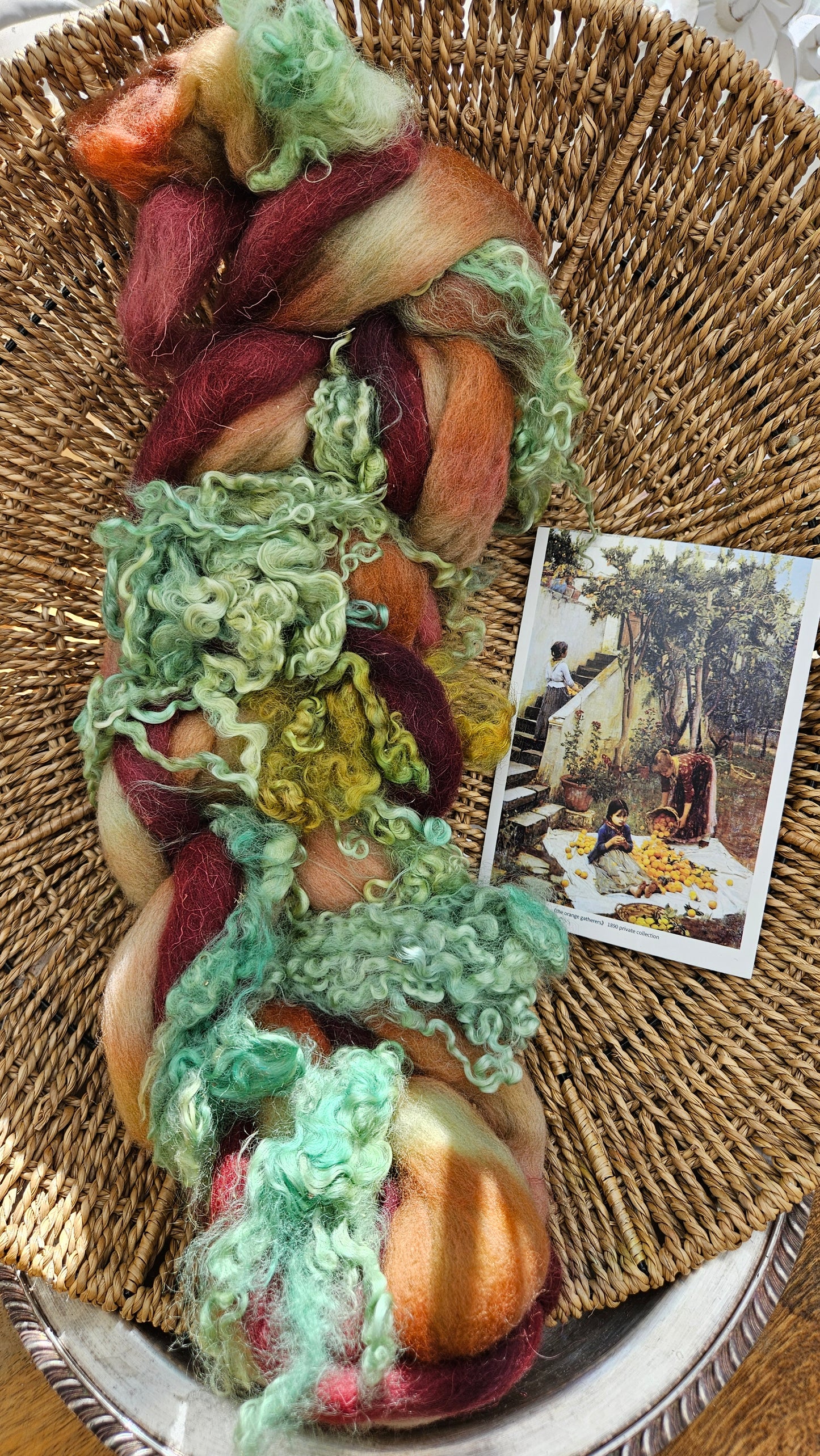 Waterhouse Inspired Signature Art Roving - Gathering Orange Blossoms Collection 103 - 4.3 oz