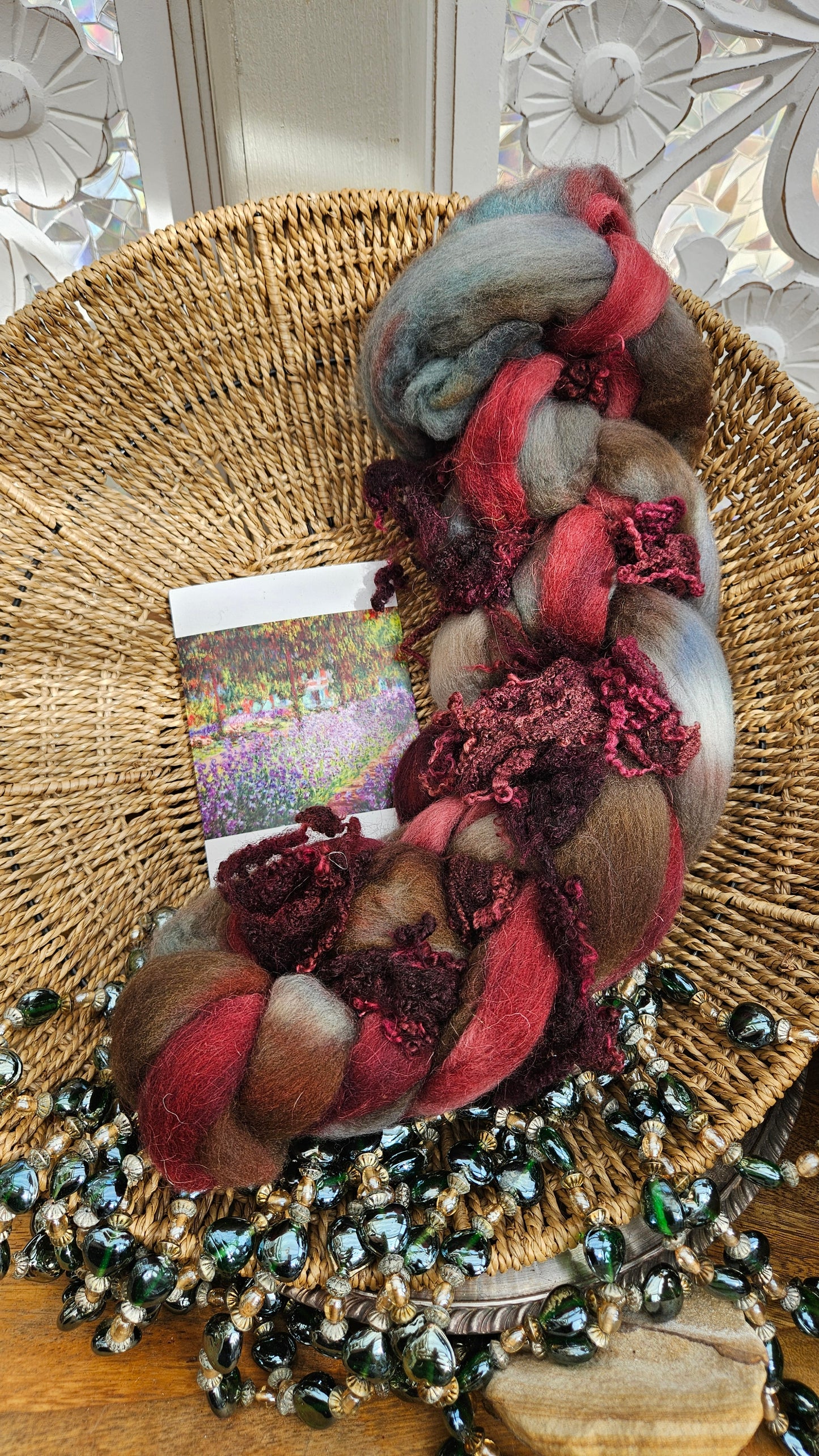 Monet Inspired Signature Art Roving - Irises in Monet's Garden 105 - 4.2 oz