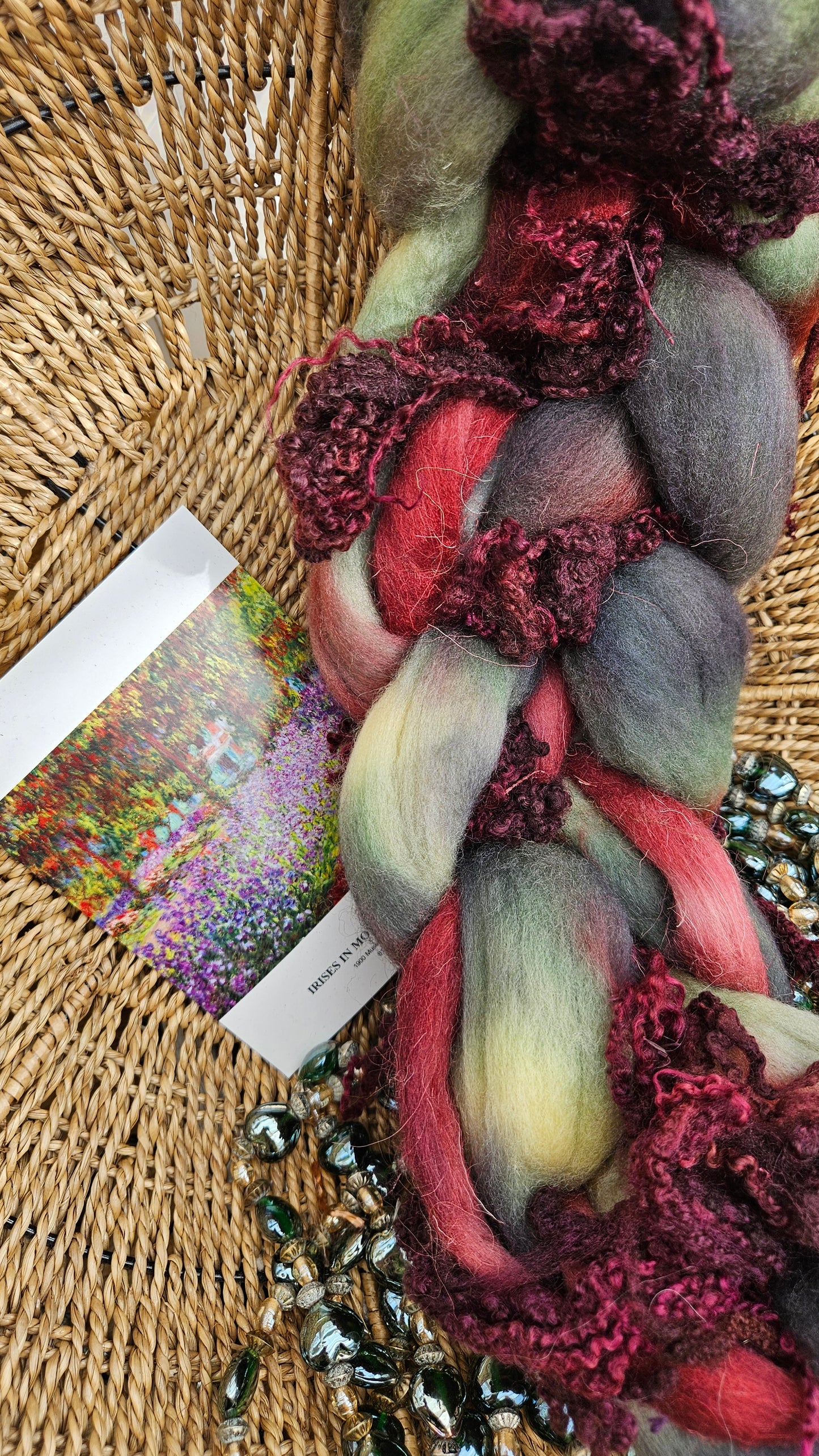 Monet Inspired Signature Art Roving - Irises in Monet's Garden 102 - 4 oz