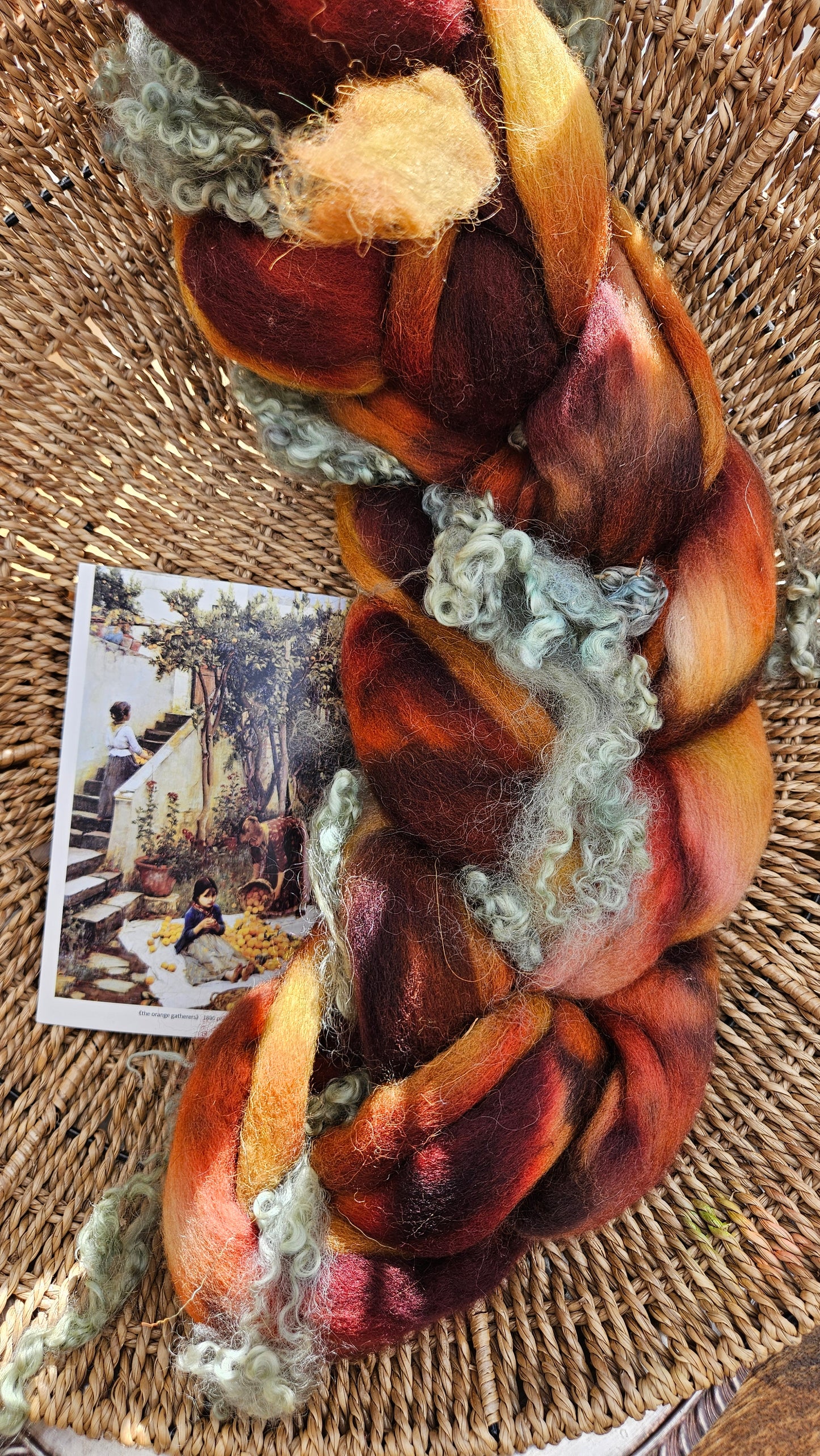 Waterhouse Inspired Signature Art Roving - Gathering Orange Blossoms Collection 105 - 4.4 oz