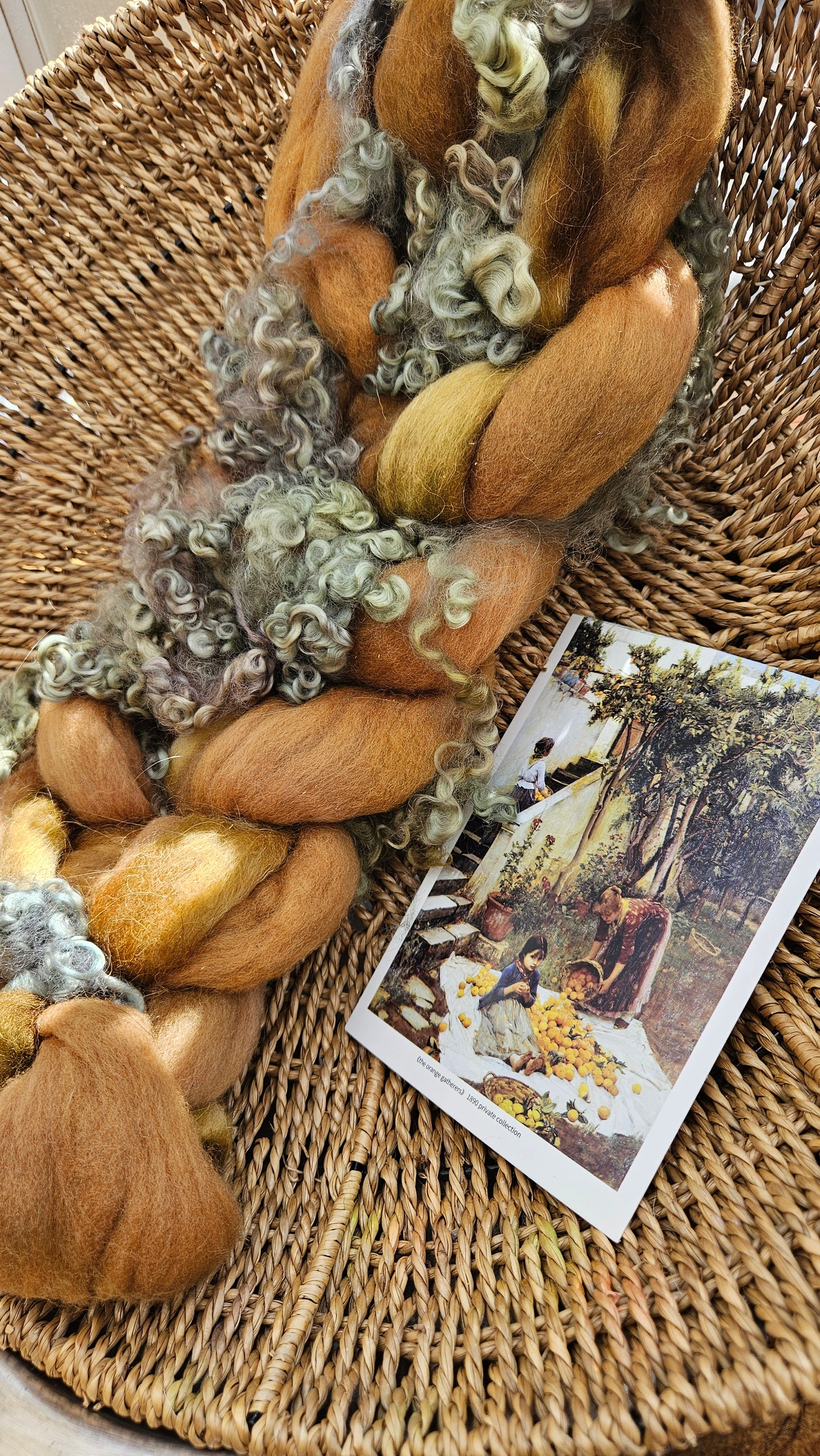 Waterhouse Inspired Signature Art Roving - Gathering Orange Blossoms Collection 106 - 4 oz