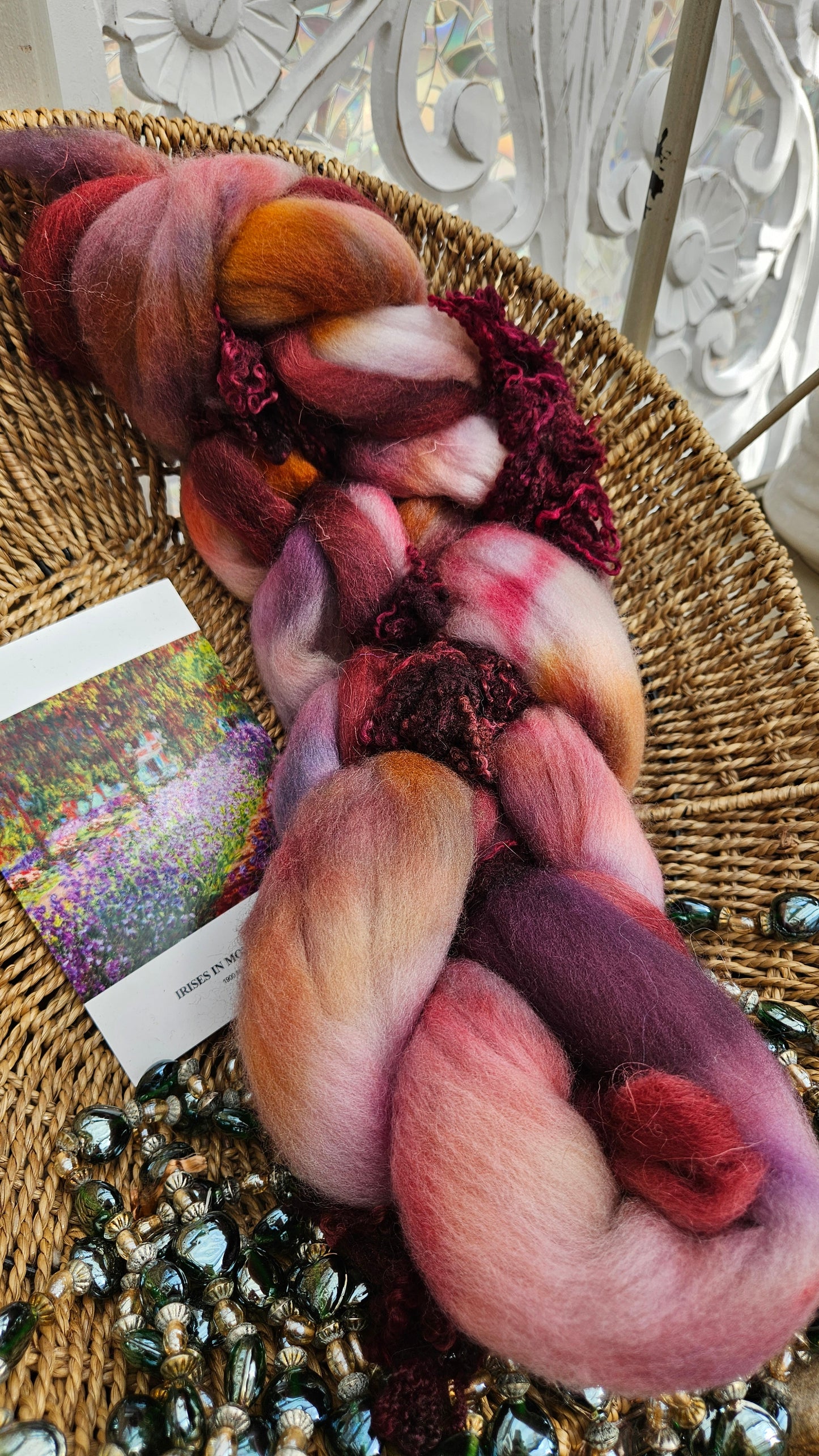 Monet Inspired Signature Art Roving - Irises in Monet's Garden 103 - 4 oz