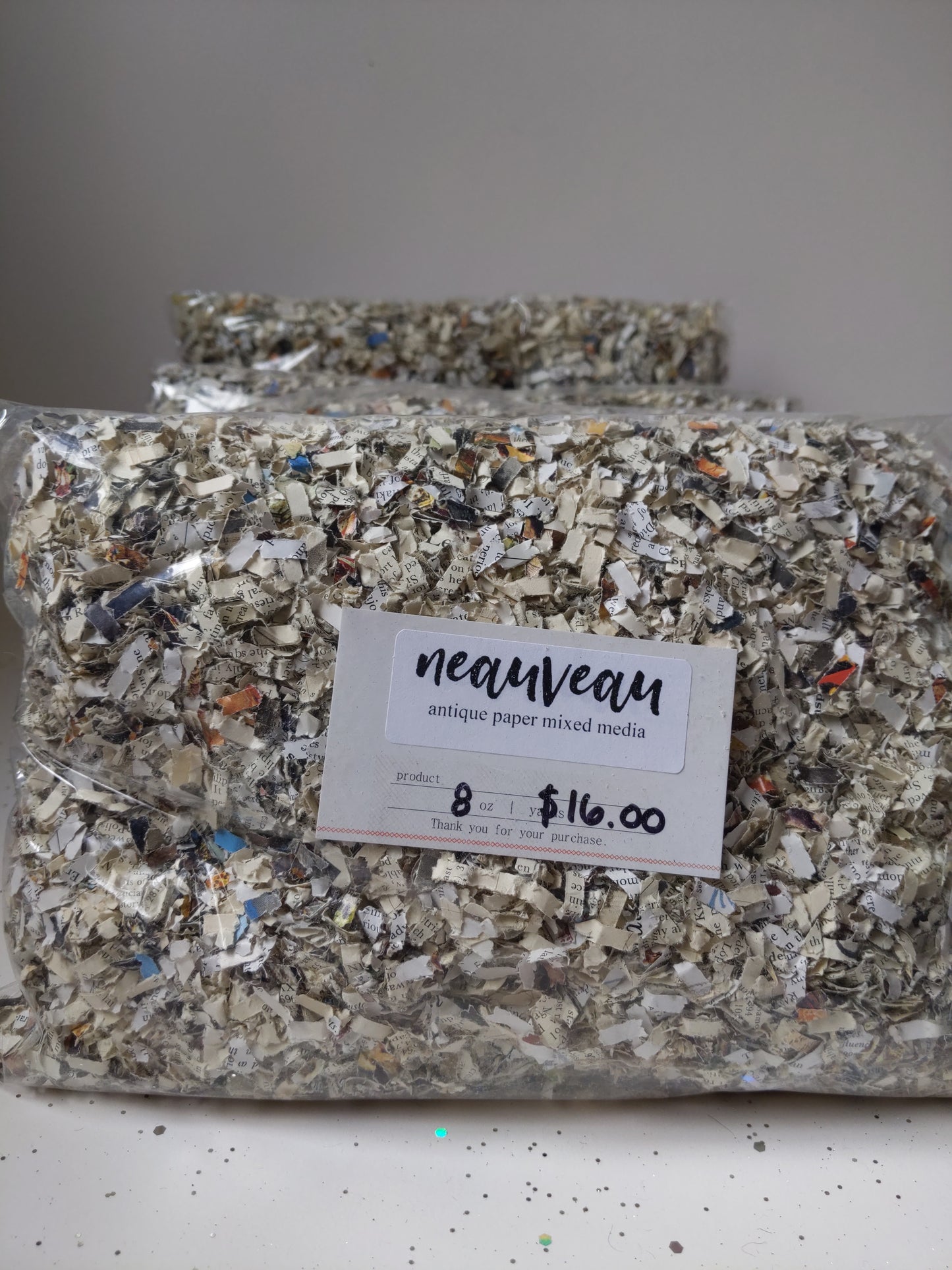 Midcentury paper bits for papermaking - 8 oz | 228 g